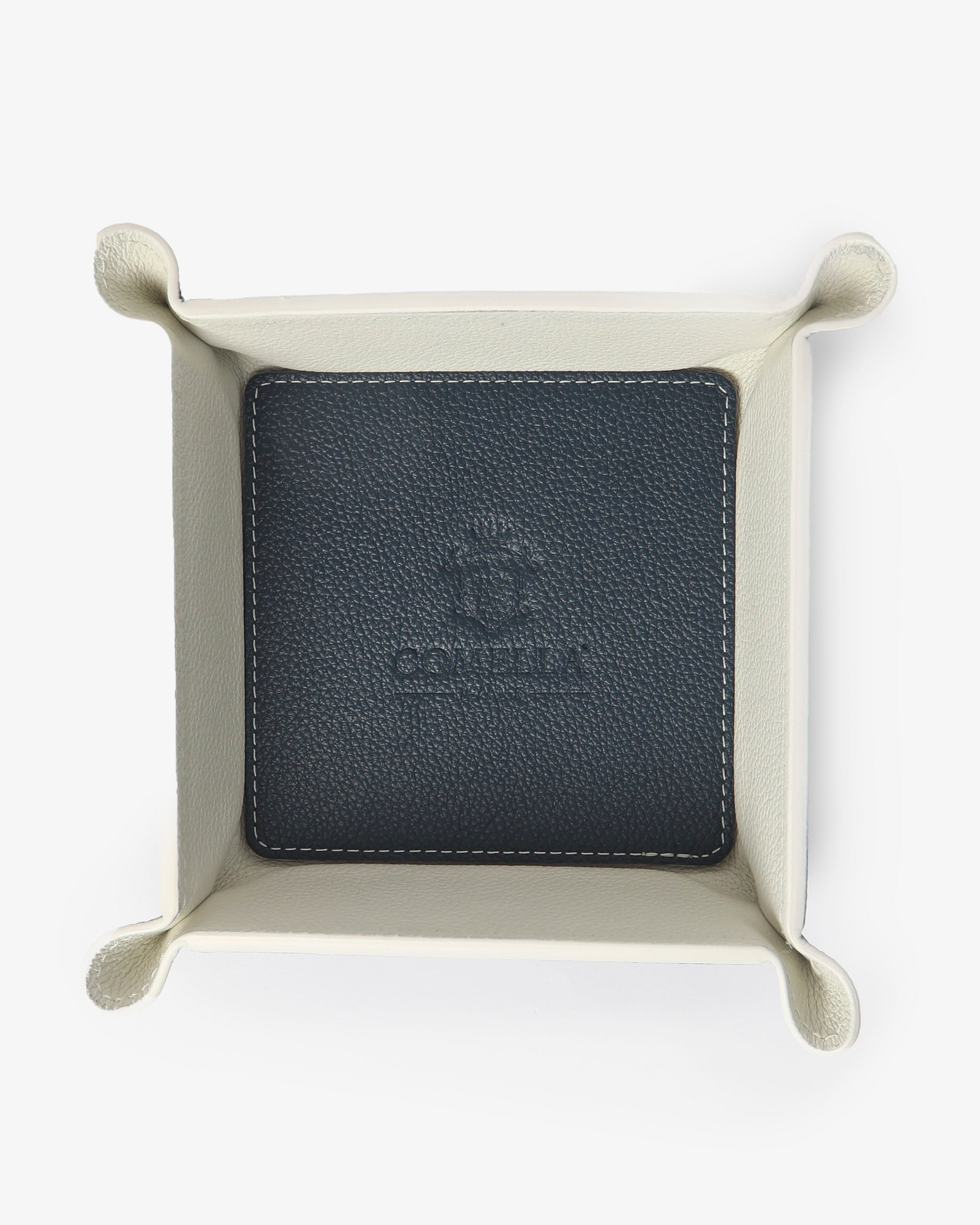 Svuota tasche in vera pelle - Blu/Bianco