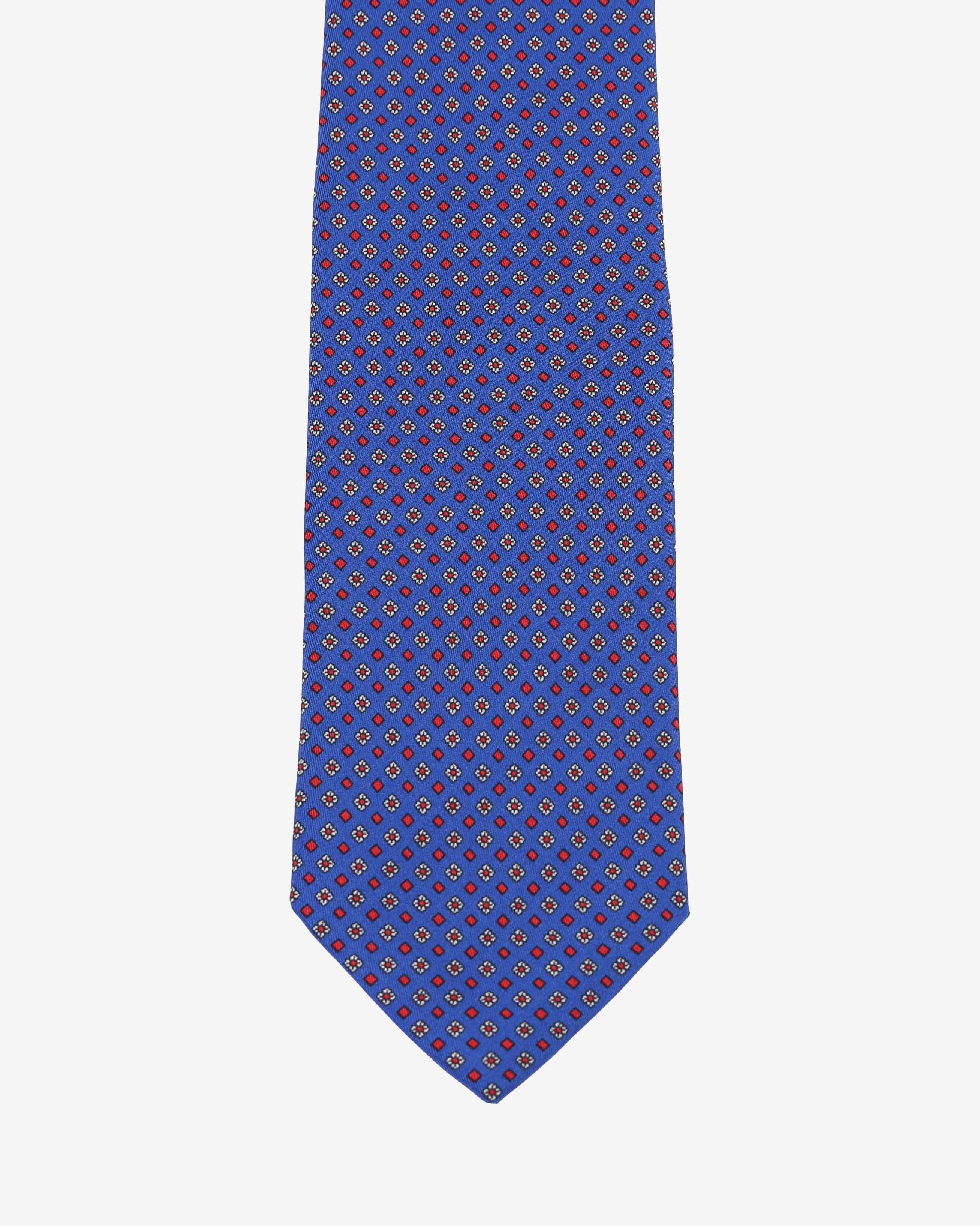 Cravatta con fantasia - Indaco - Comella Sartoria