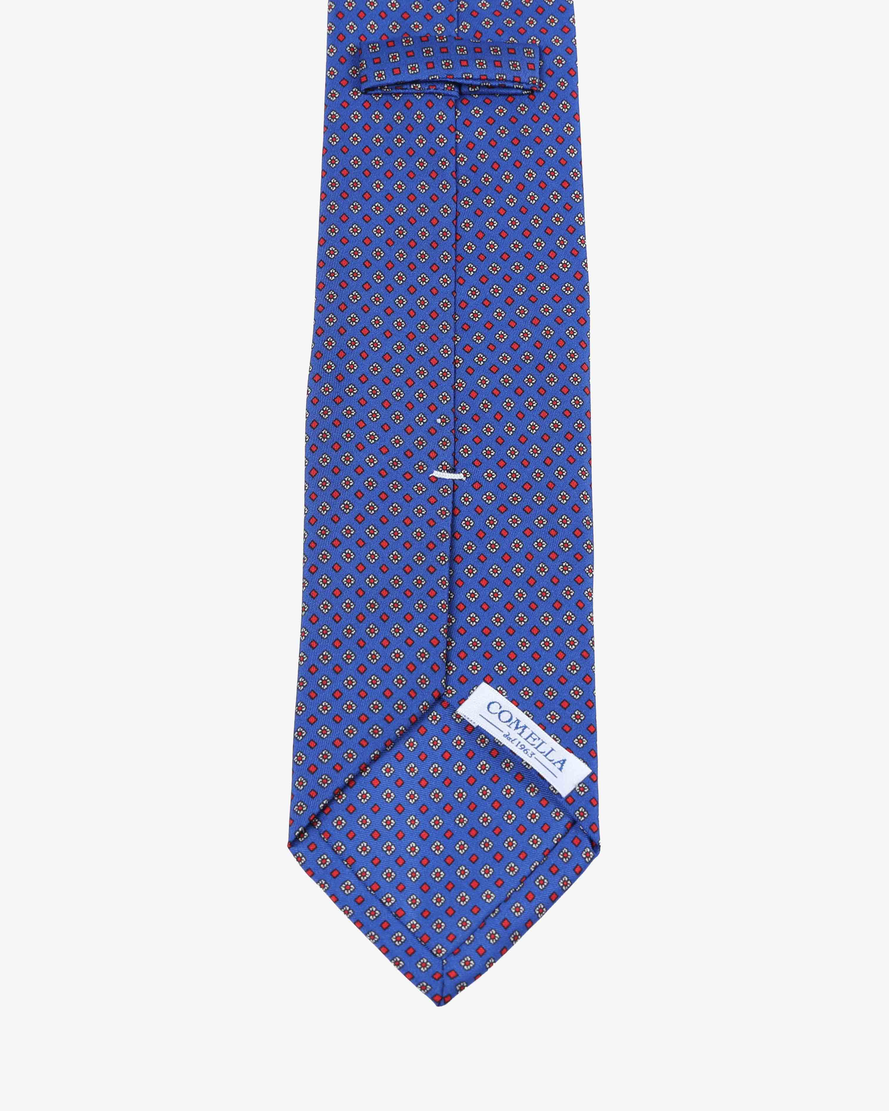 Cravatta con fantasia - Indaco - Comella Sartoria