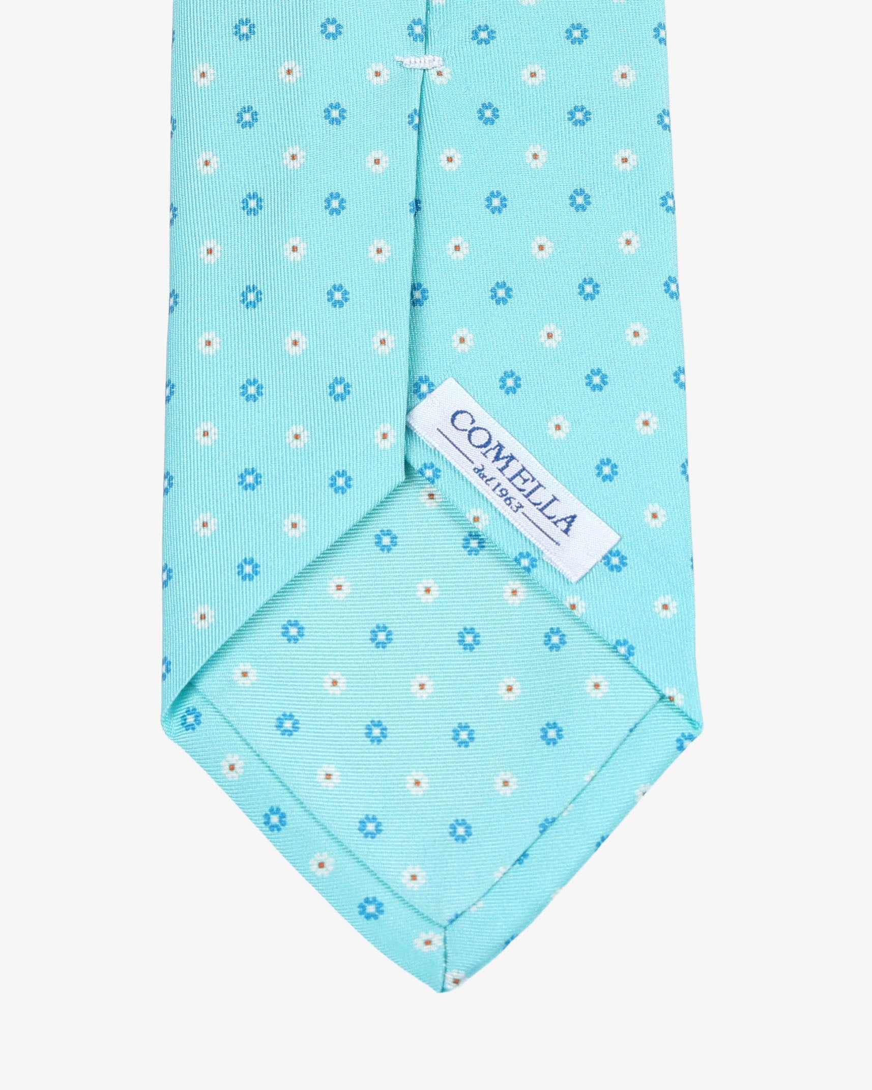 Cravatta con fantasia - Celeste - Comella Sartoria
