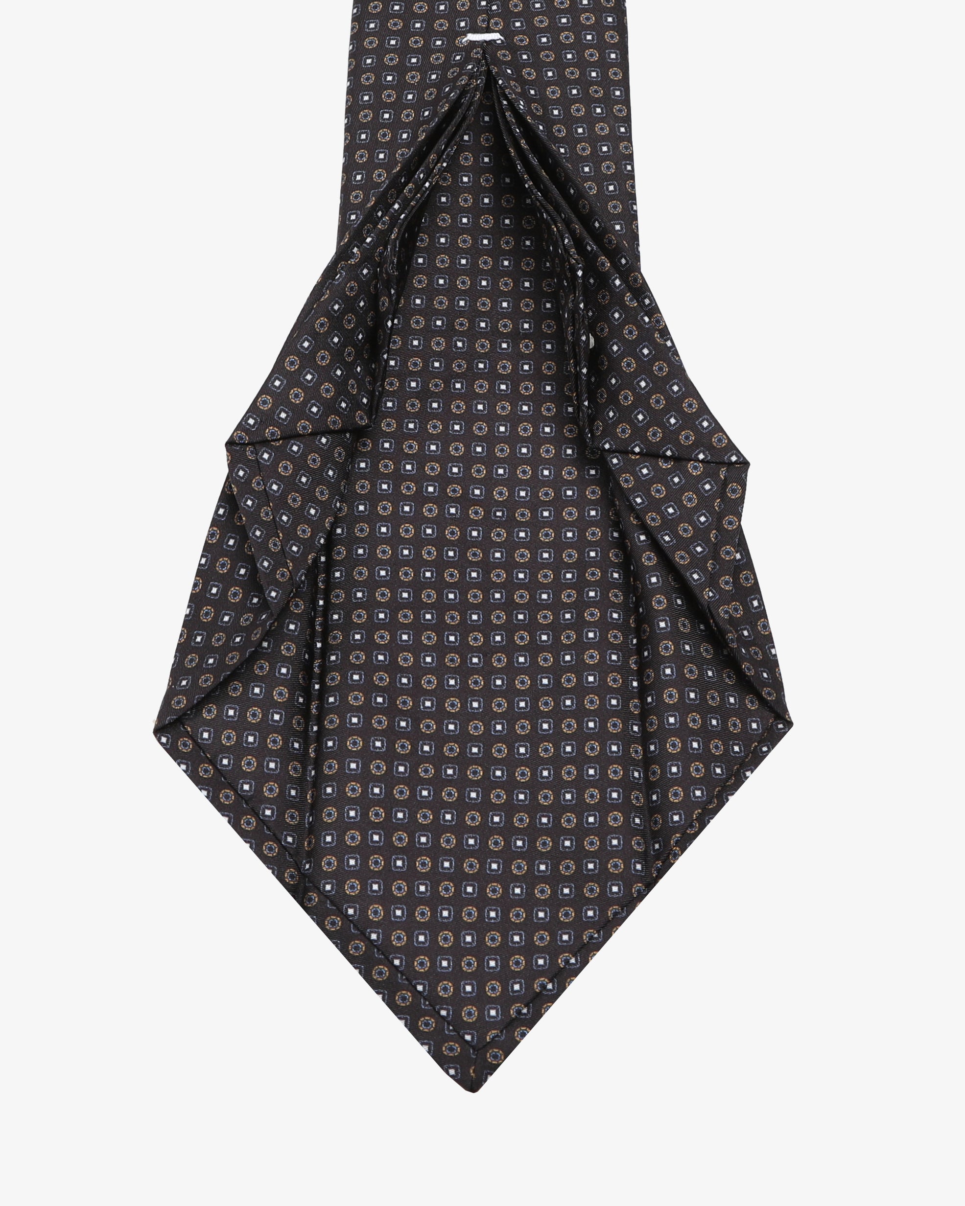 Cravatta sartoriale 7 pieghe - Marrone