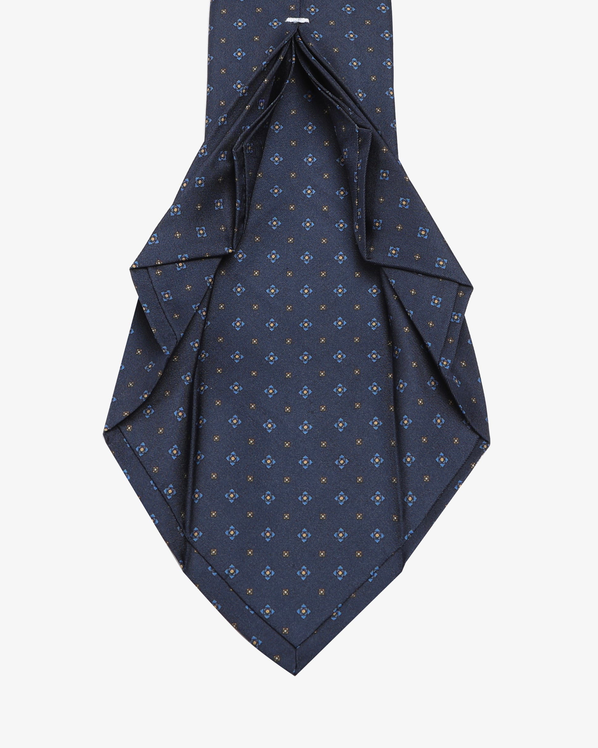 Cravatta sartoriale 7 pieghe - Blu