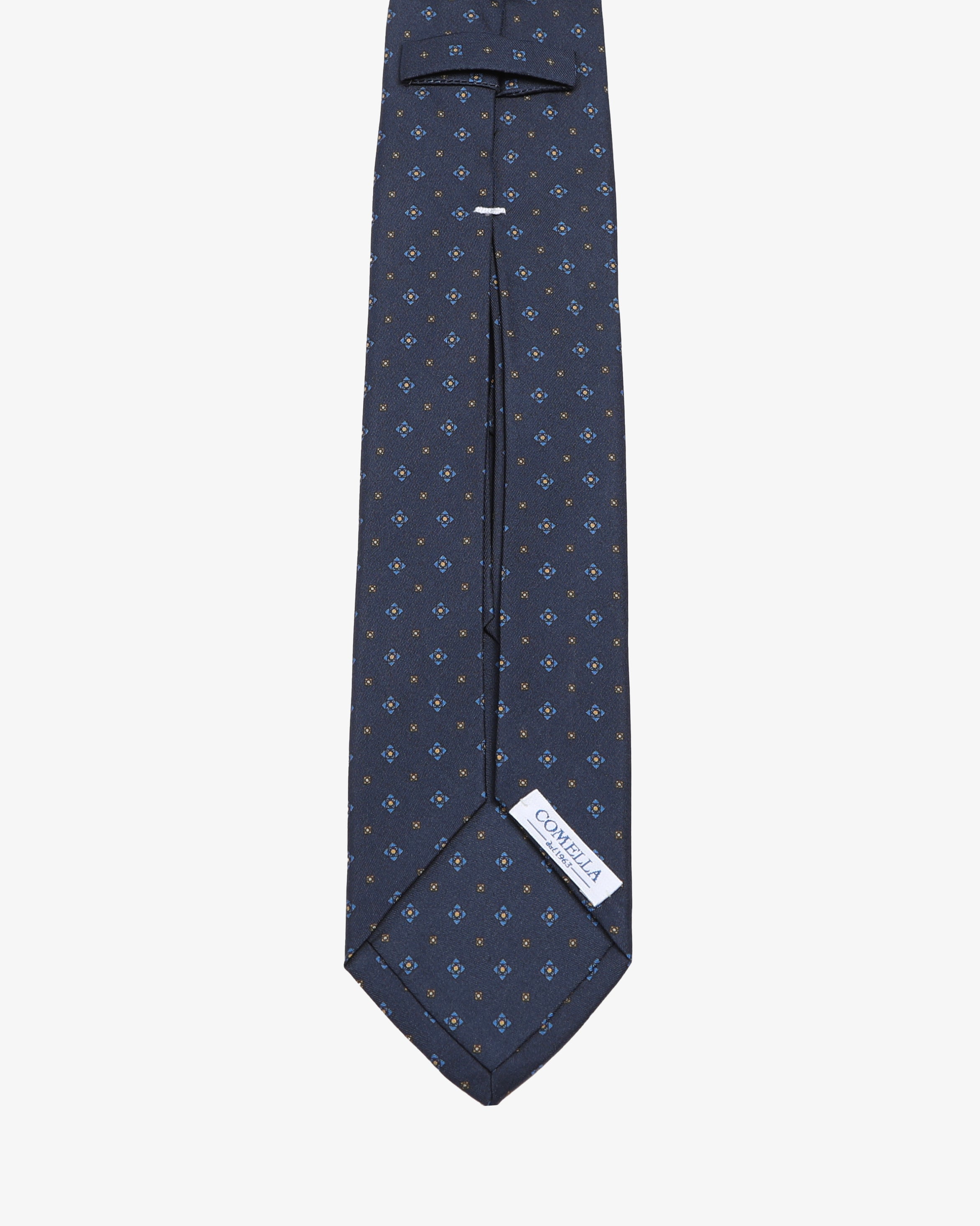 Cravatta sartoriale 7 pieghe - Blu