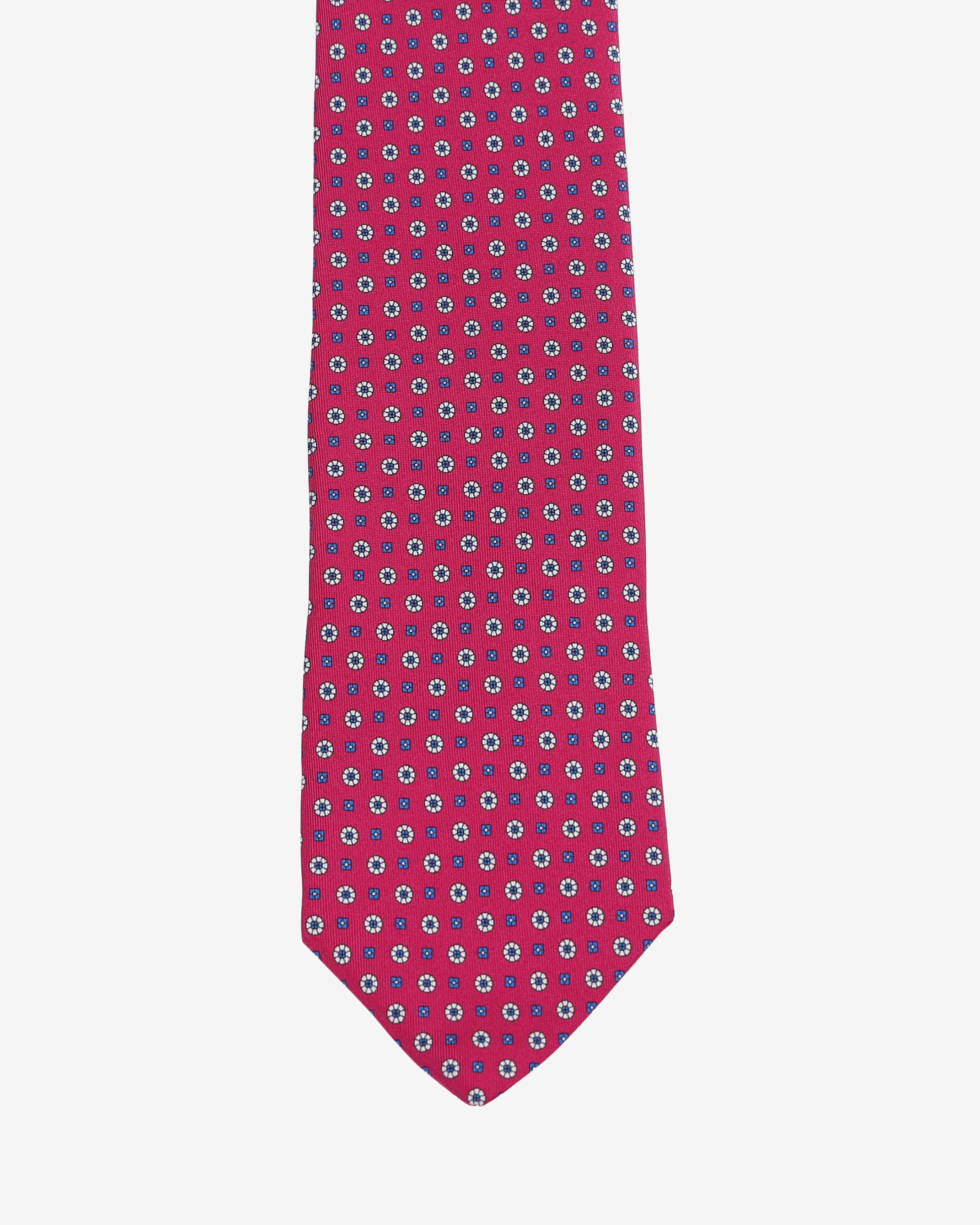 Cravatta con fantasia - Fucsia - Comella Sartoria