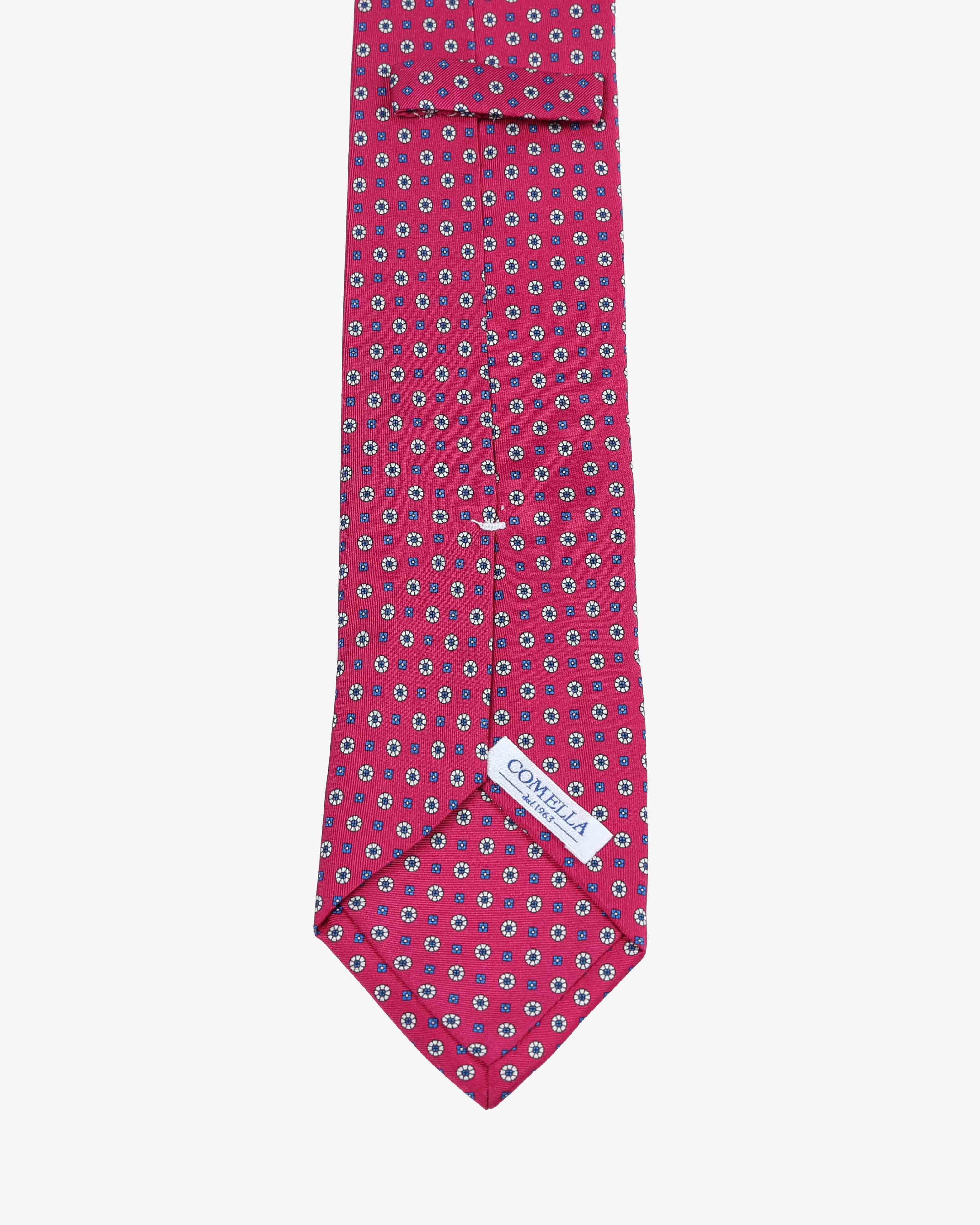 Cravatta con fantasia - Fucsia - Comella Sartoria
