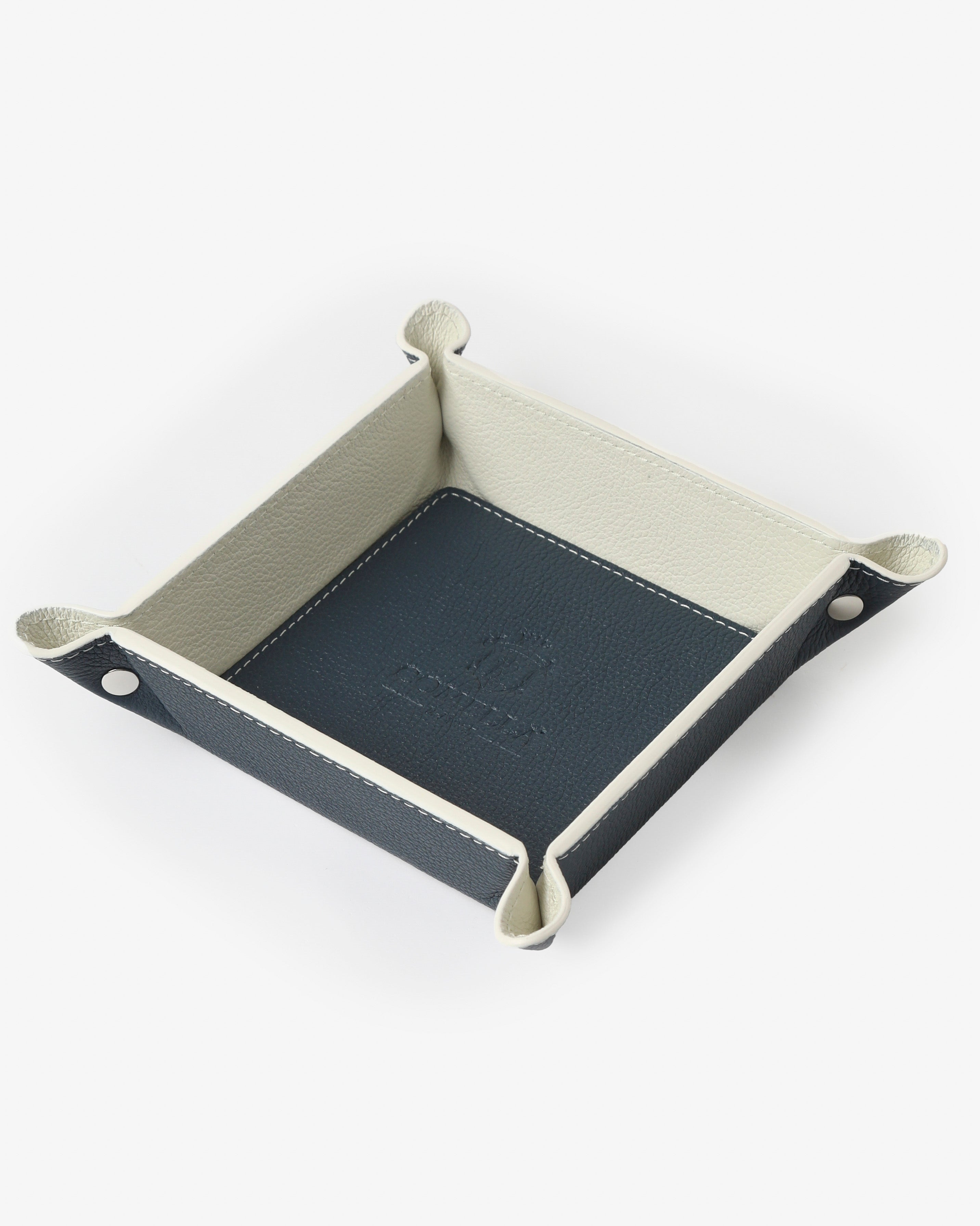 Svuota tasche in vera pelle - Blu/Bianco