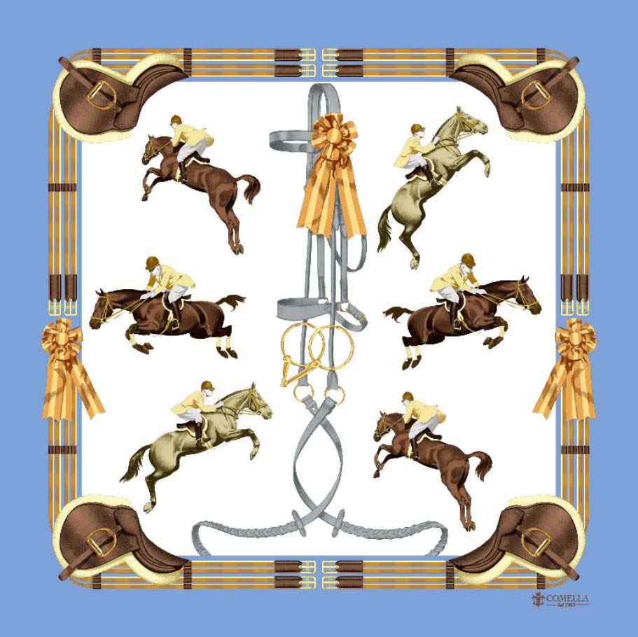 Foulard in Seta - Cavalli Azzurro