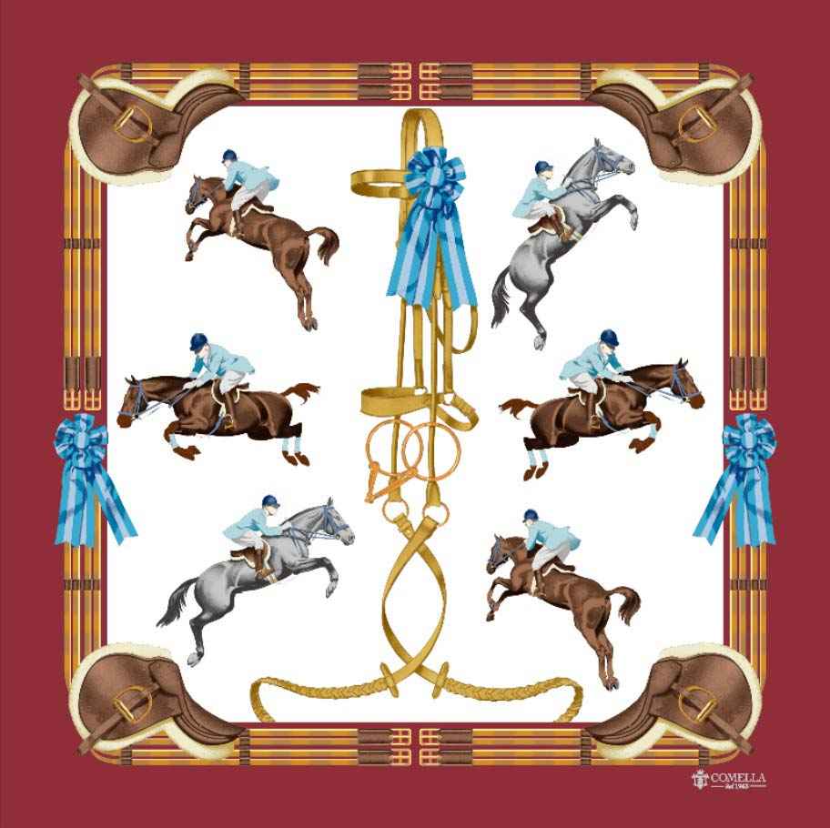 Foulard in Seta - Cavalli Bordeaux