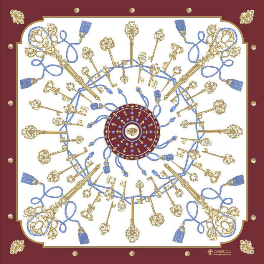 Foulard in Seta - Chiavi Bordeaux