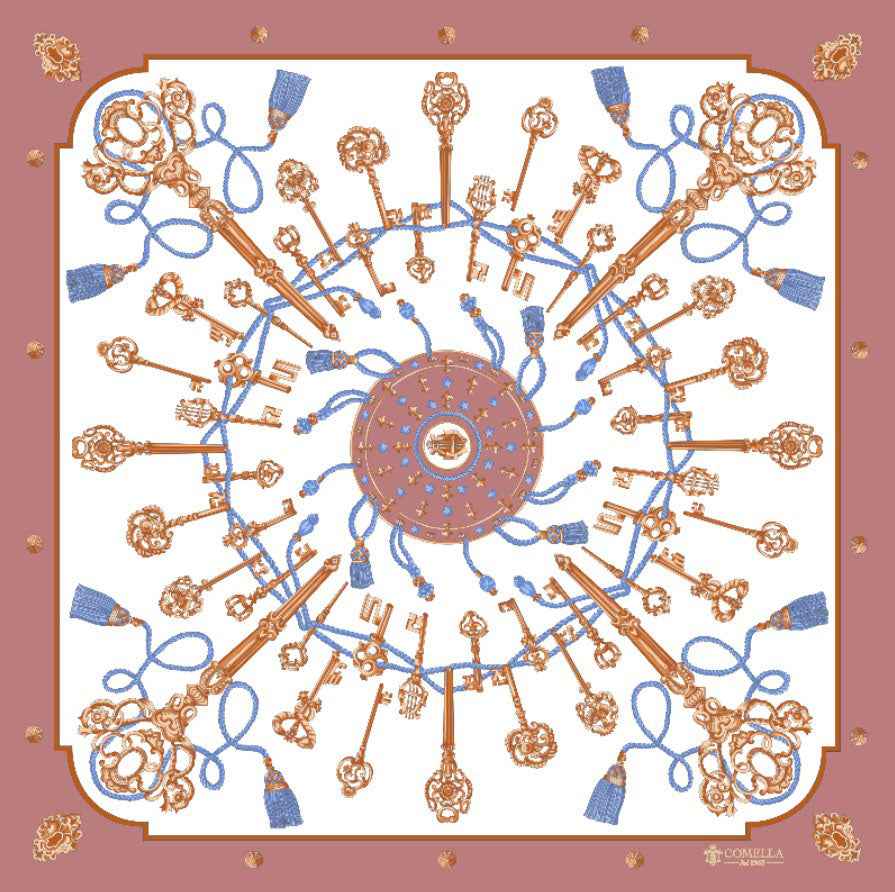 Foulard in Seta - Chiavi Carne