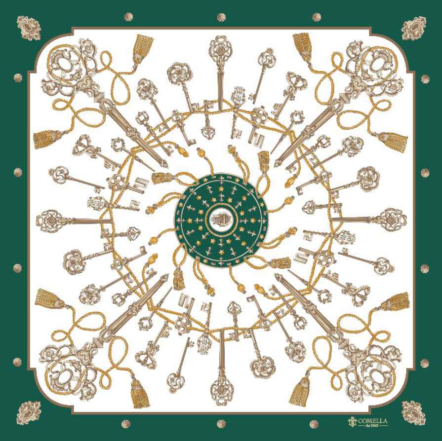 Foulard in Seta - Chiavi Verde