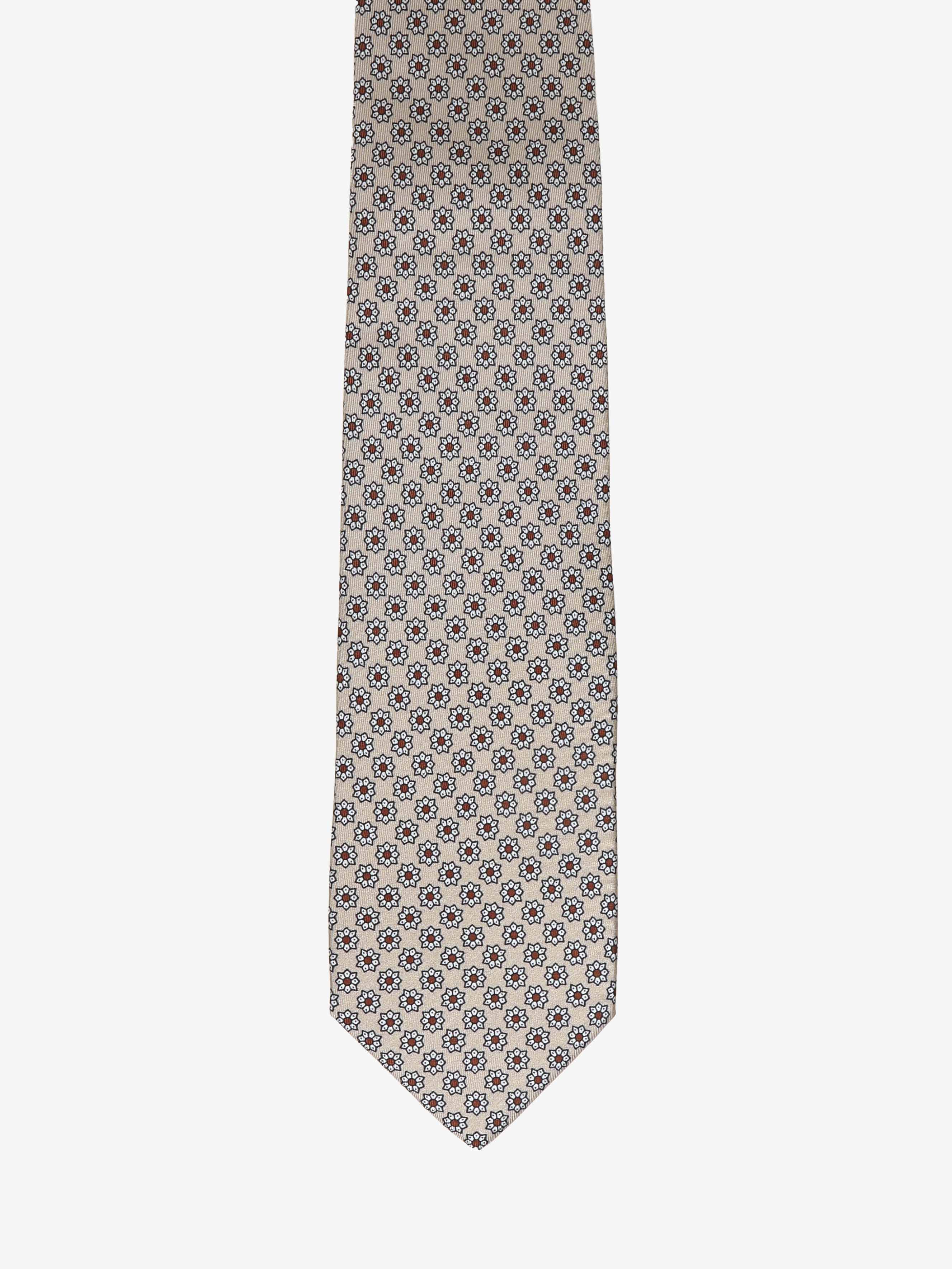 Cravatta con fantasia - Beige