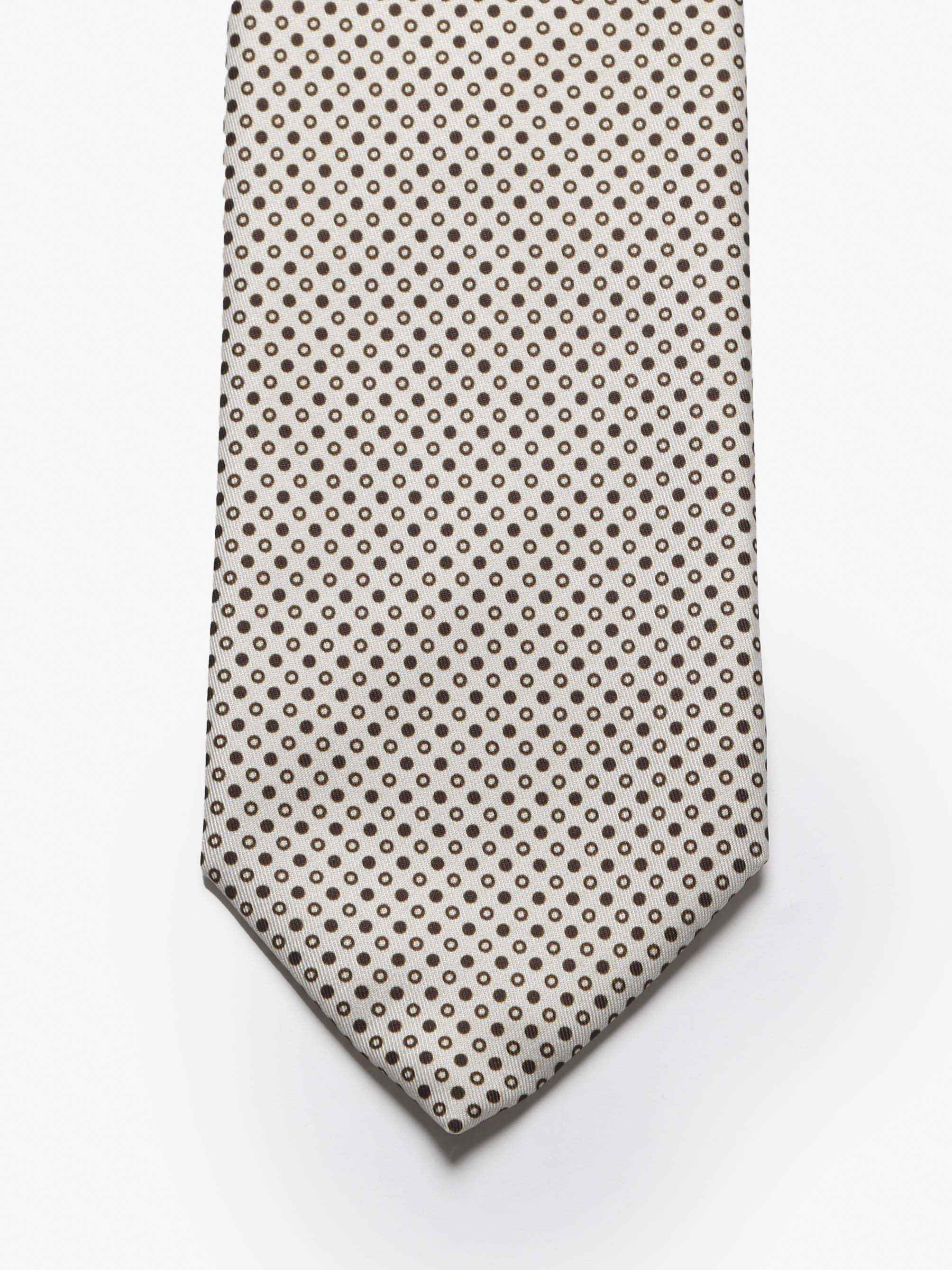 Cravatta sartoriale 5 pieghe - Beige - Comella Sartoria