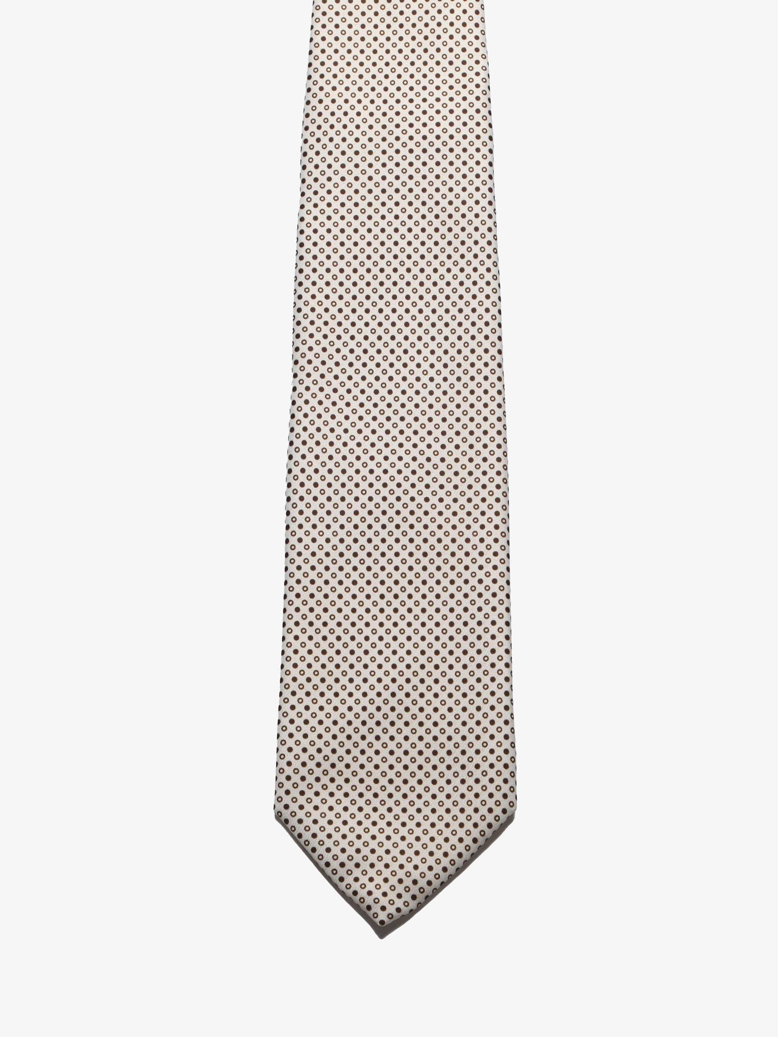 Cravatta sartoriale 5 pieghe - Beige - Comella Sartoria