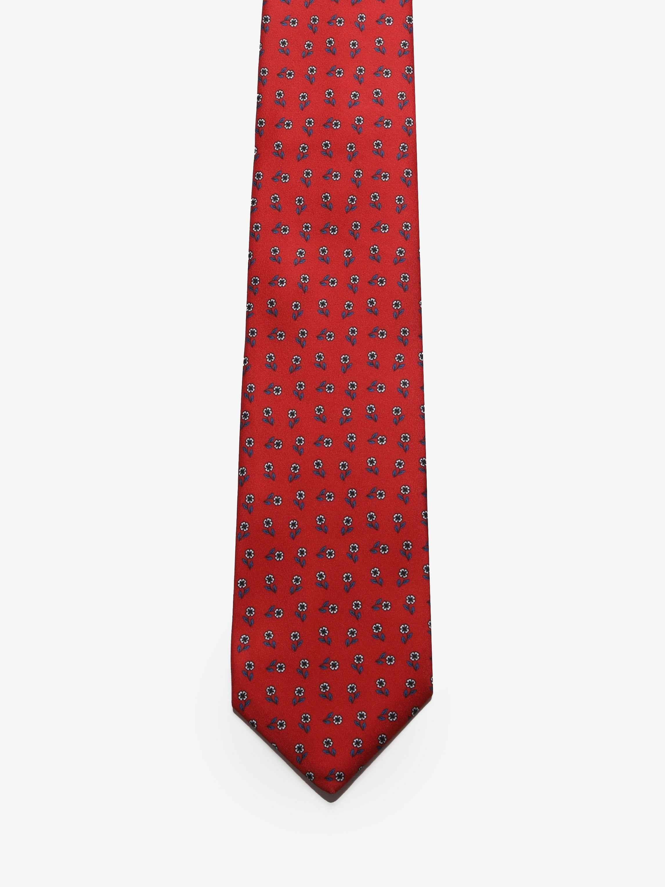 Cravatta sartoriale 5 pieghe - Rosso - Comella Sartoria