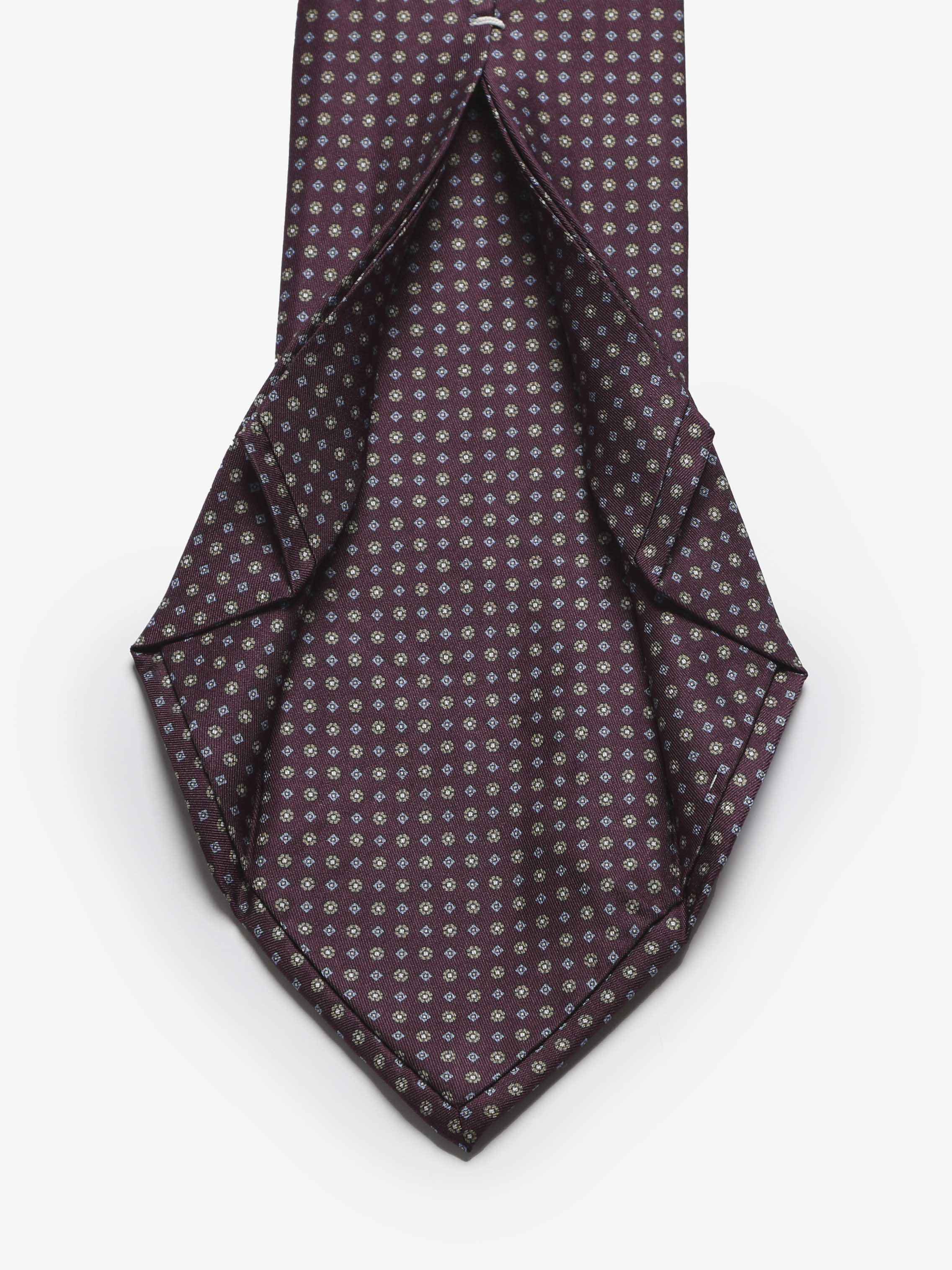 Cravatta sartoriale 5 pieghe - Rosso Bordeaux - Comella Sartoria