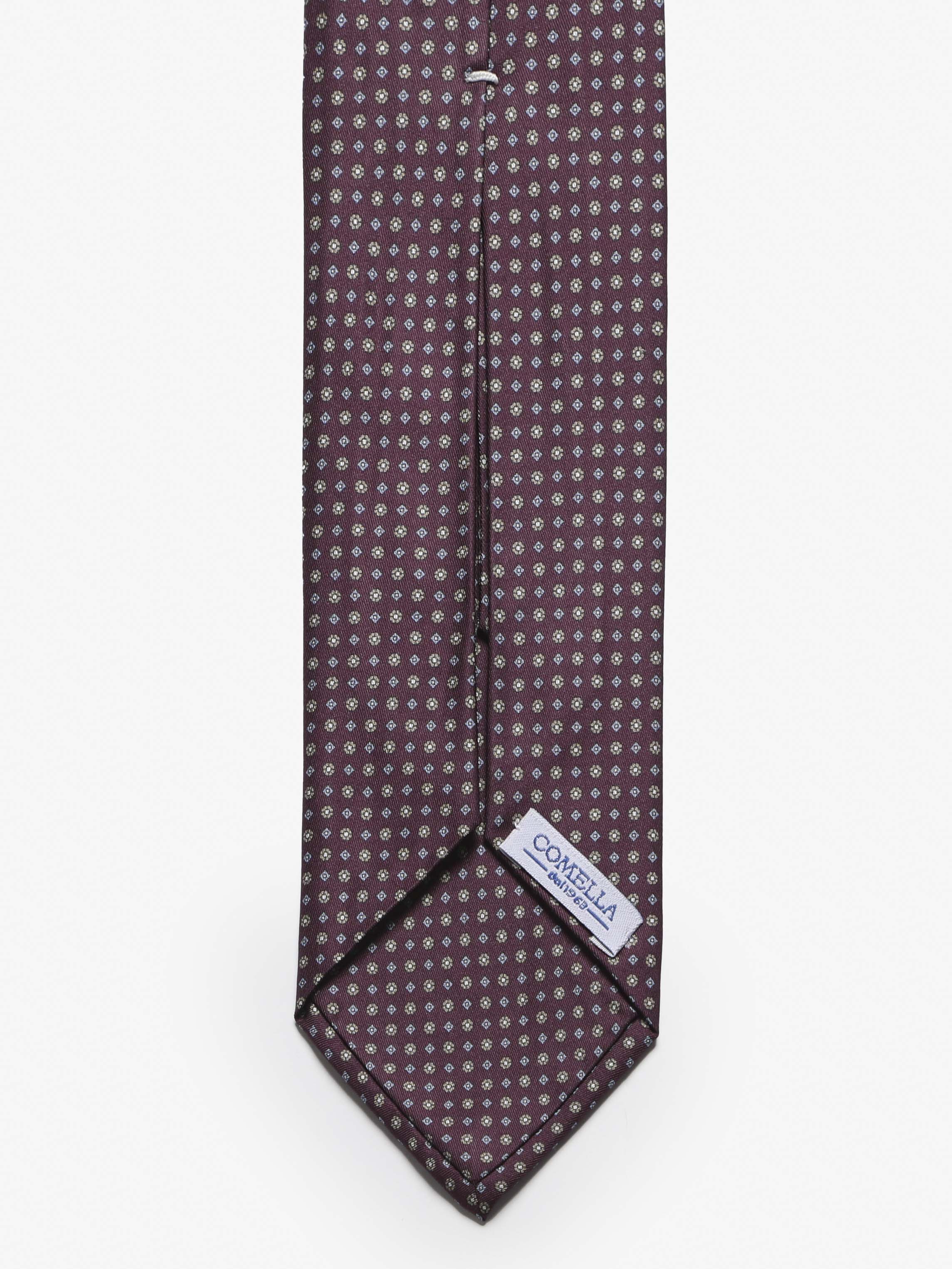 Cravatta sartoriale 5 pieghe - Rosso Bordeaux