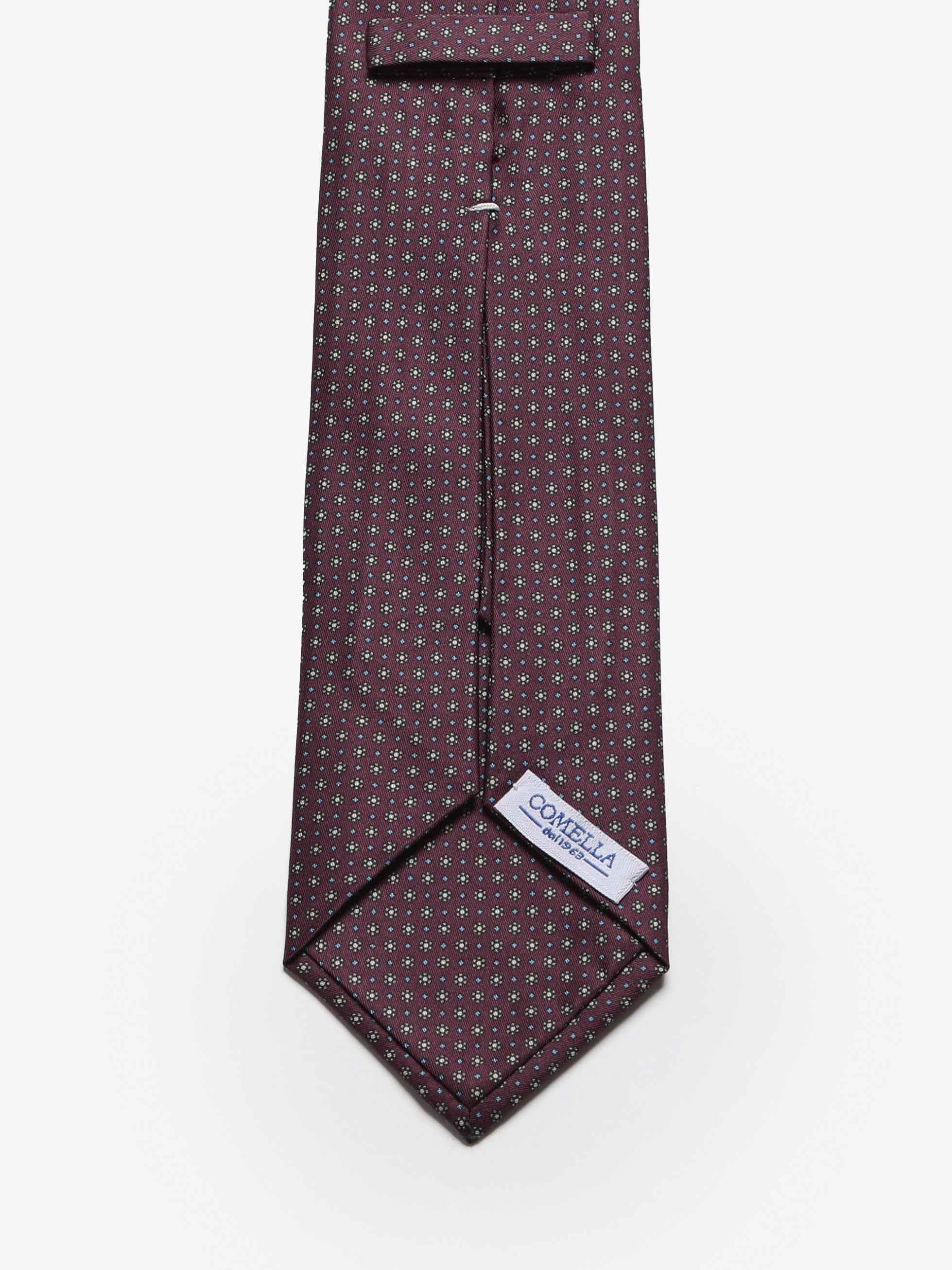 Cravatta sartoriale 5 pieghe - Rosso Bordeaux - Comella Sartoria