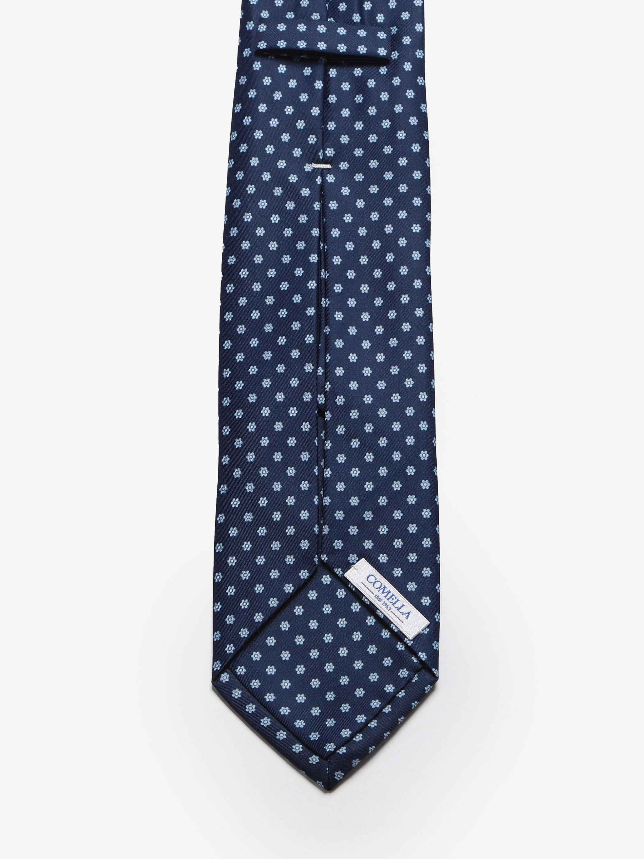 Cravatta sartoriale 5 pieghe - Blu - Comella Sartoria