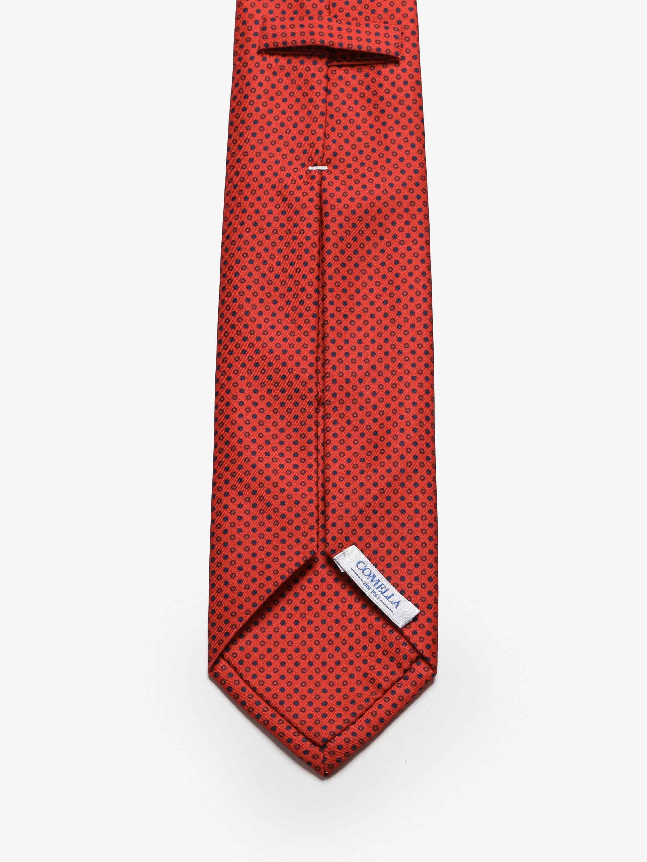 Cravatta sartoriale 5 pieghe - Rosso - Comella Sartoria