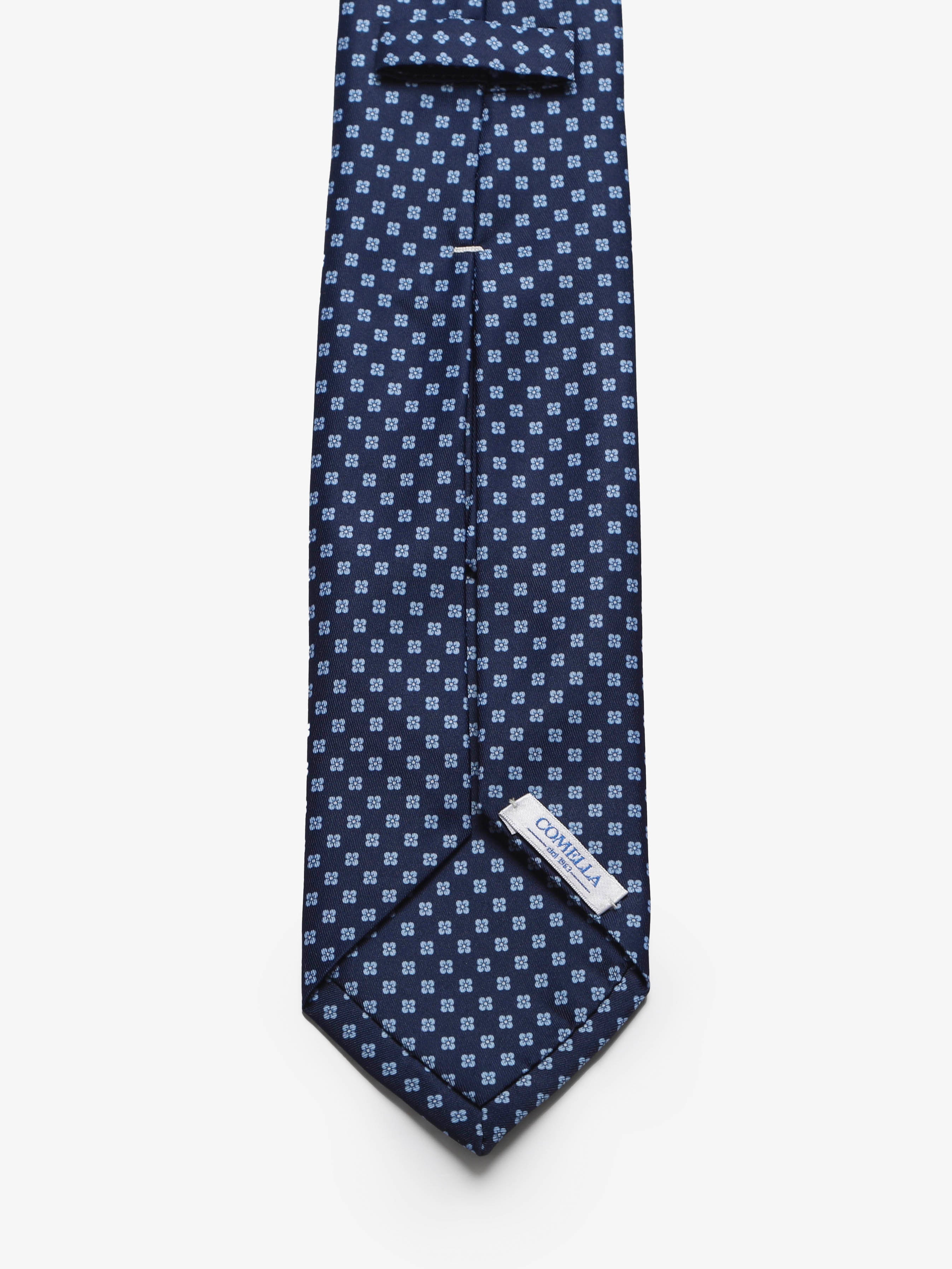 Cravatta sartoriale 5 pieghe - Blu