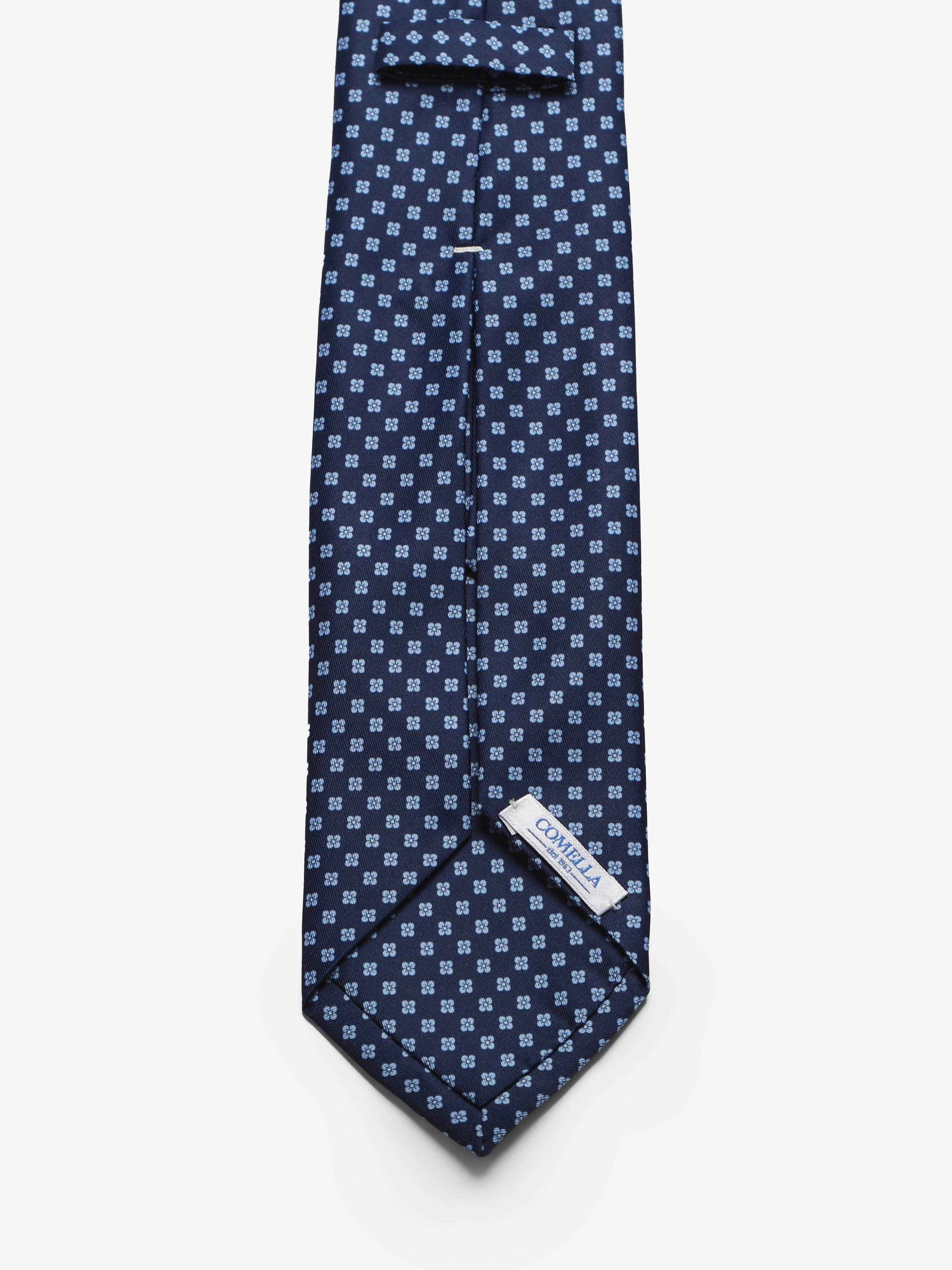 Cravatta sartoriale 5 pieghe - Blu - Comella Sartoria