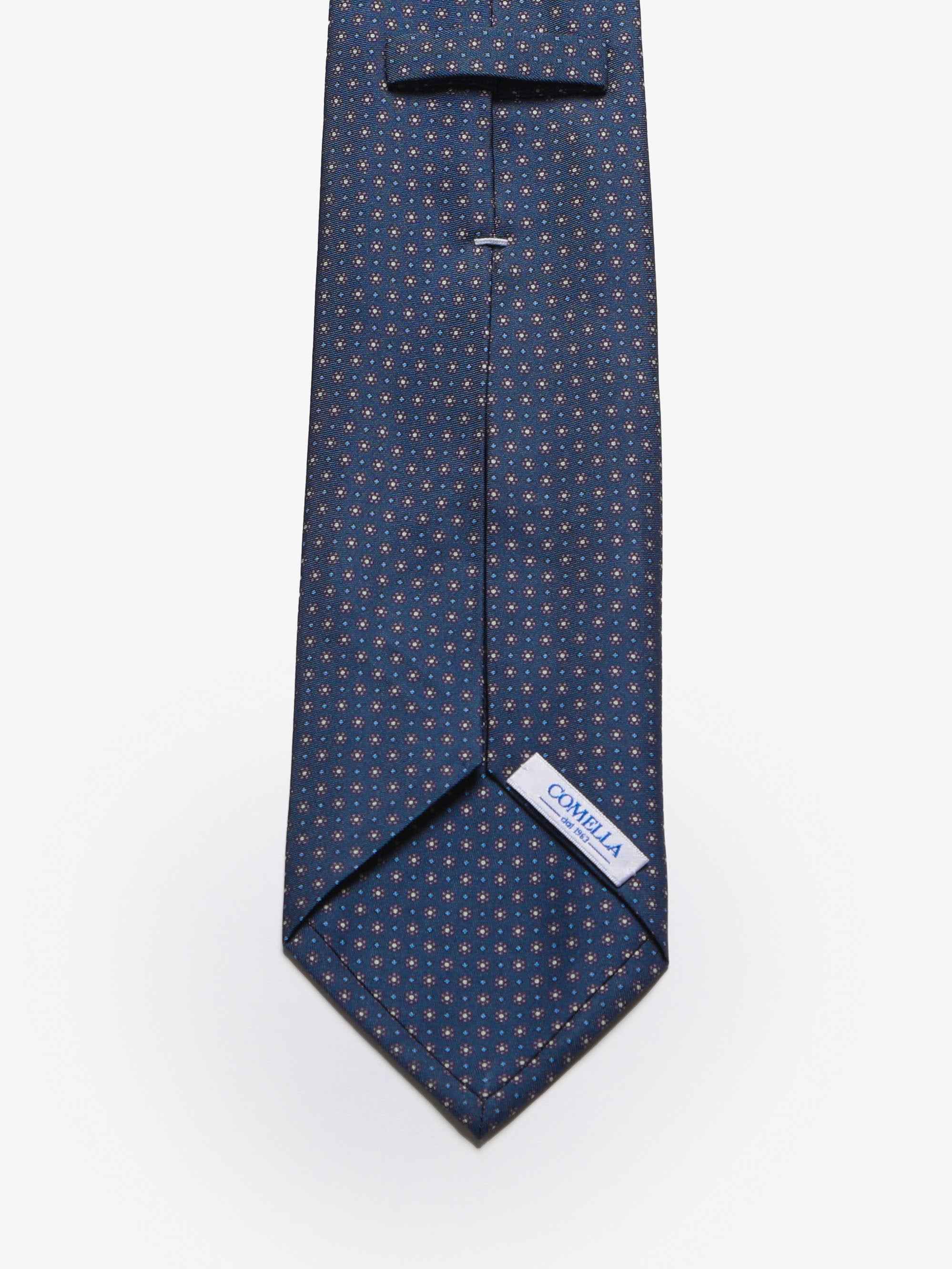 Cravatta sartoriale 5 pieghe - Blu - Comella Sartoria