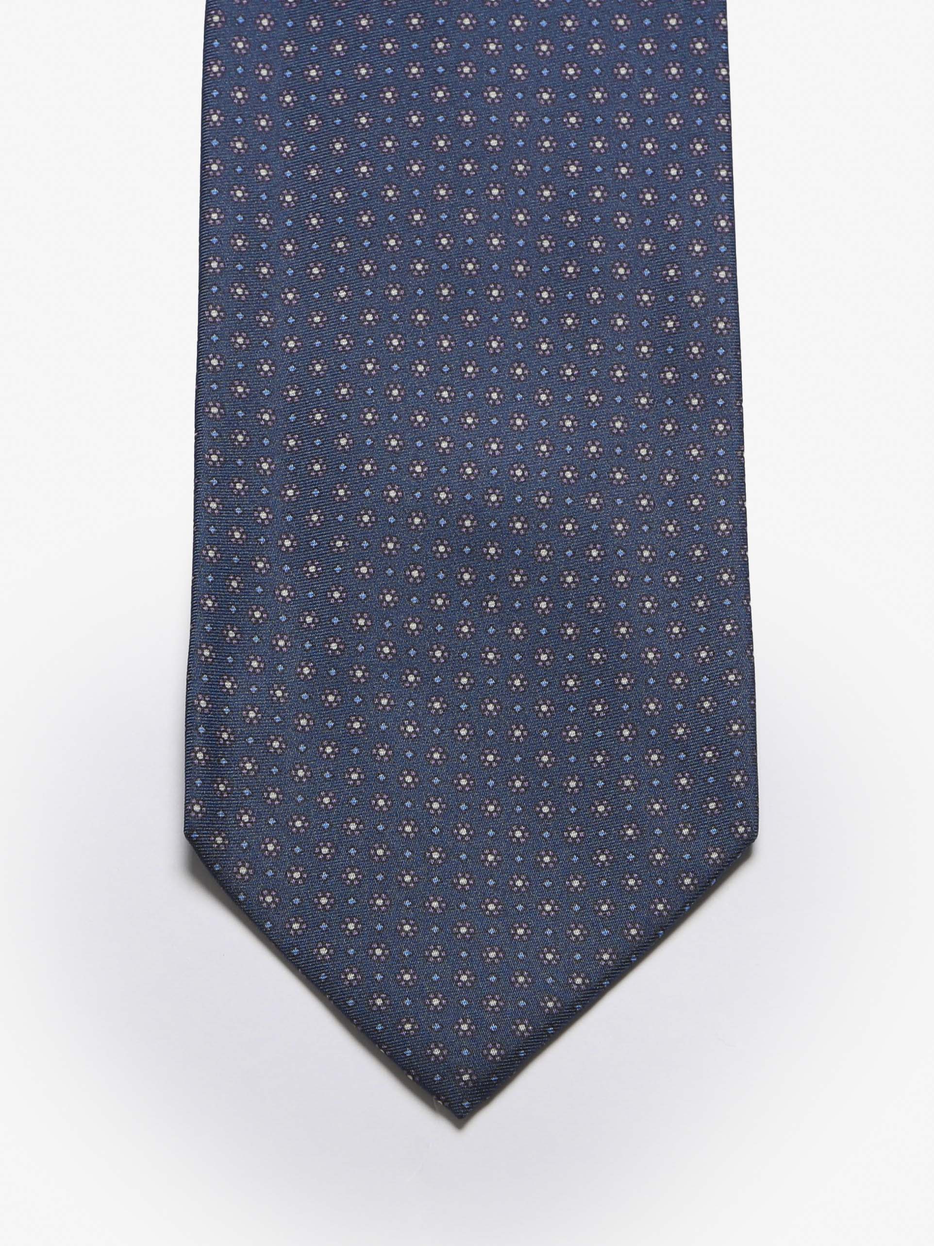 Cravatta sartoriale 5 pieghe - Blu