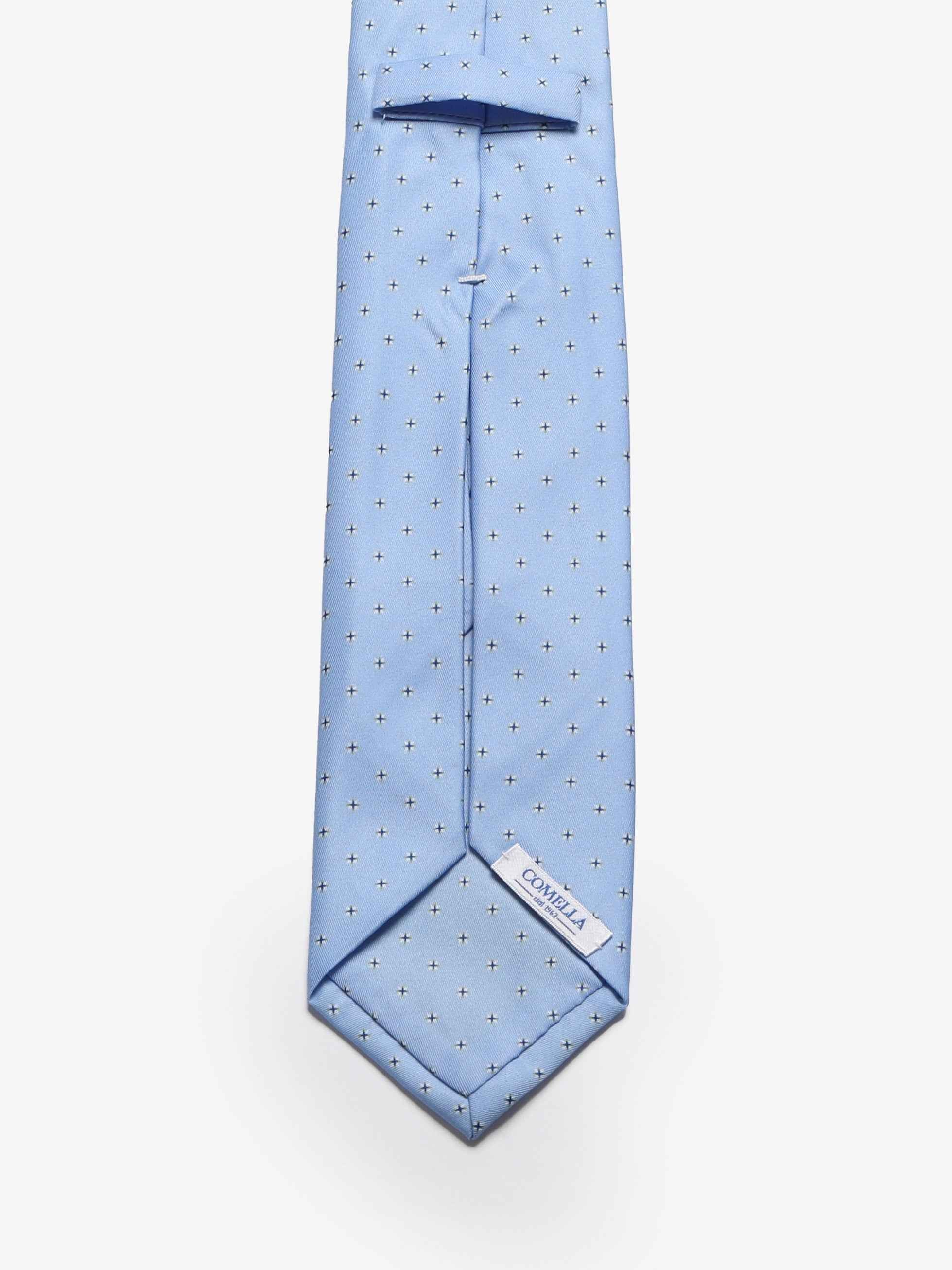 Cravatta sartoriale 5 pieghe - Azzurro - Comella Sartoria