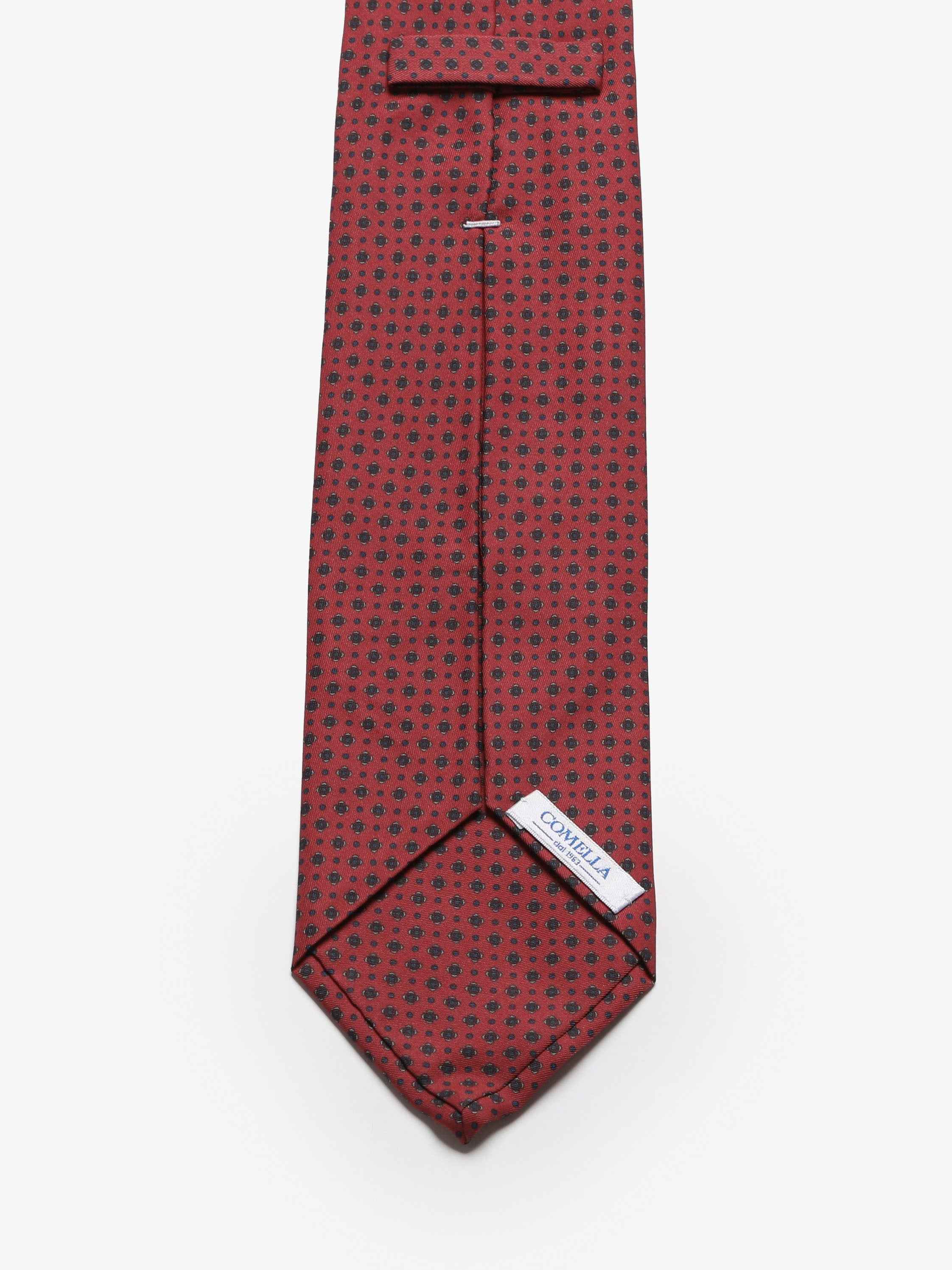 Cravatta sartoriale 5 pieghe - Rosso - Comella Sartoria