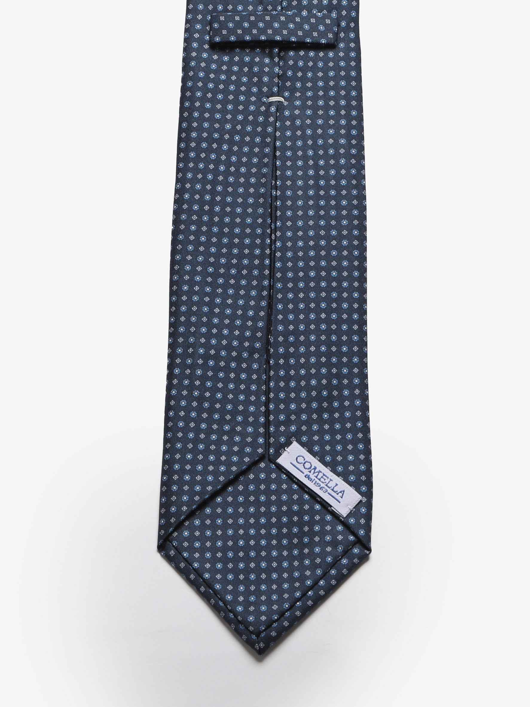 Cravatta sartoriale 5 pieghe - Blu - Comella Sartoria