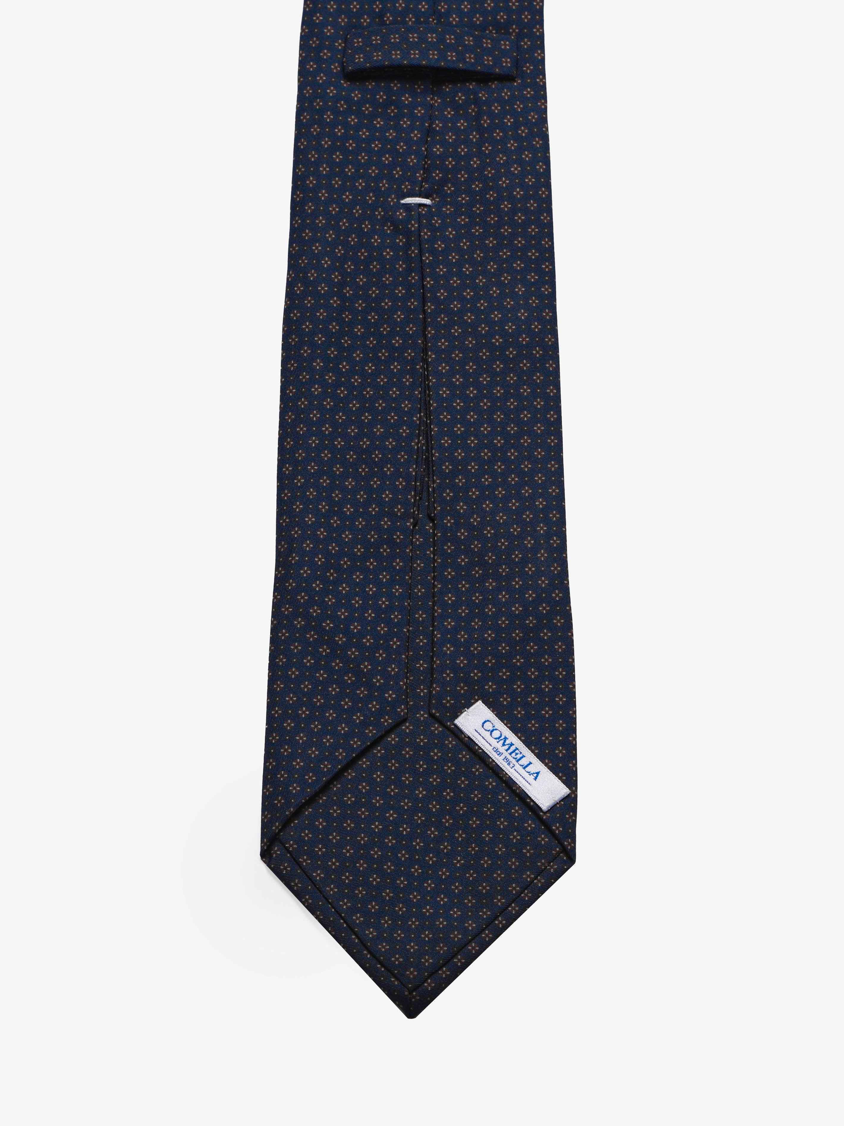 Cravatta sartoriale 5 pieghe - Blu Scuro - Comella Sartoria