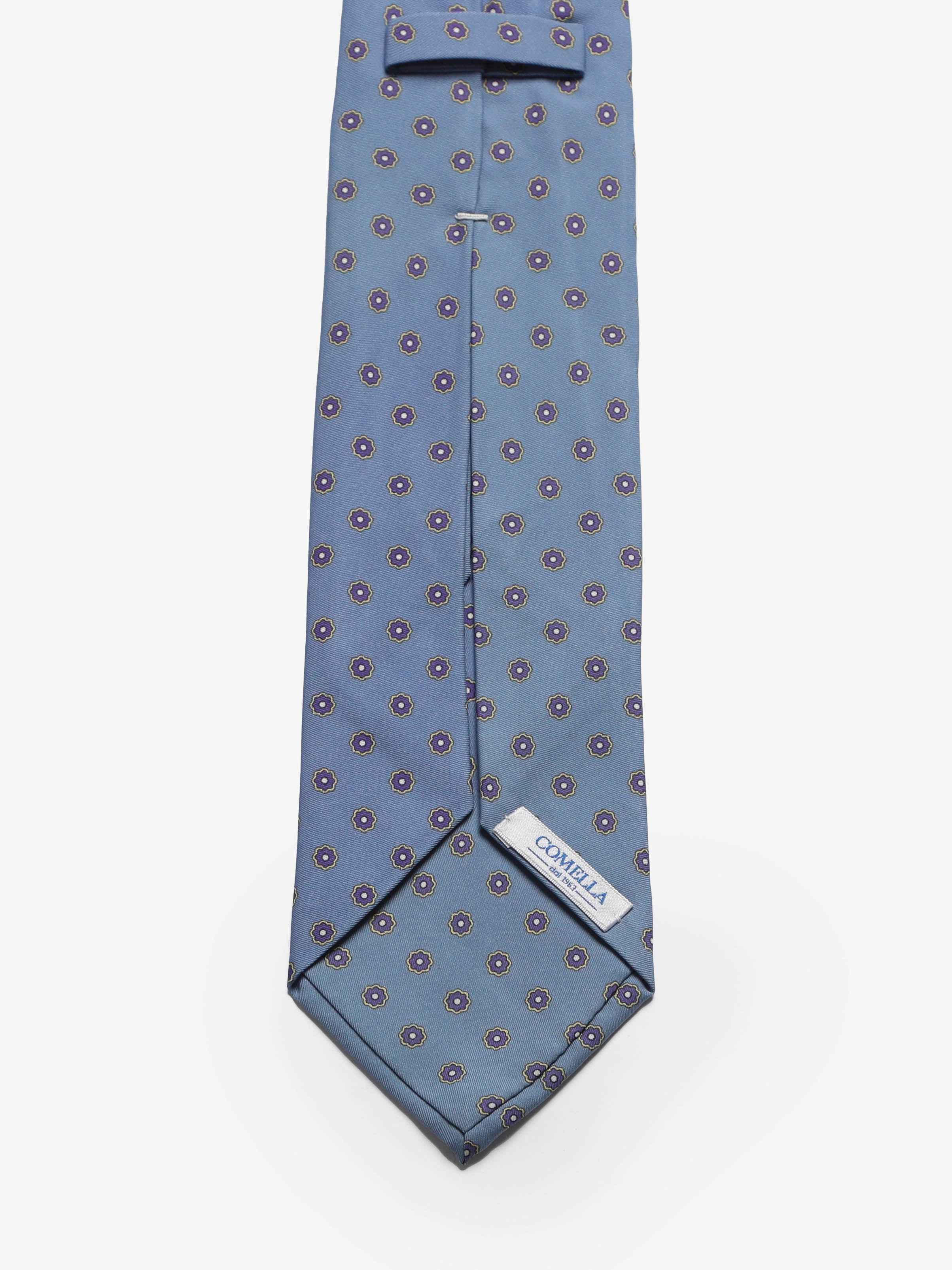 Cravatta sartoriale 5 pieghe - Azzurro - Comella Sartoria