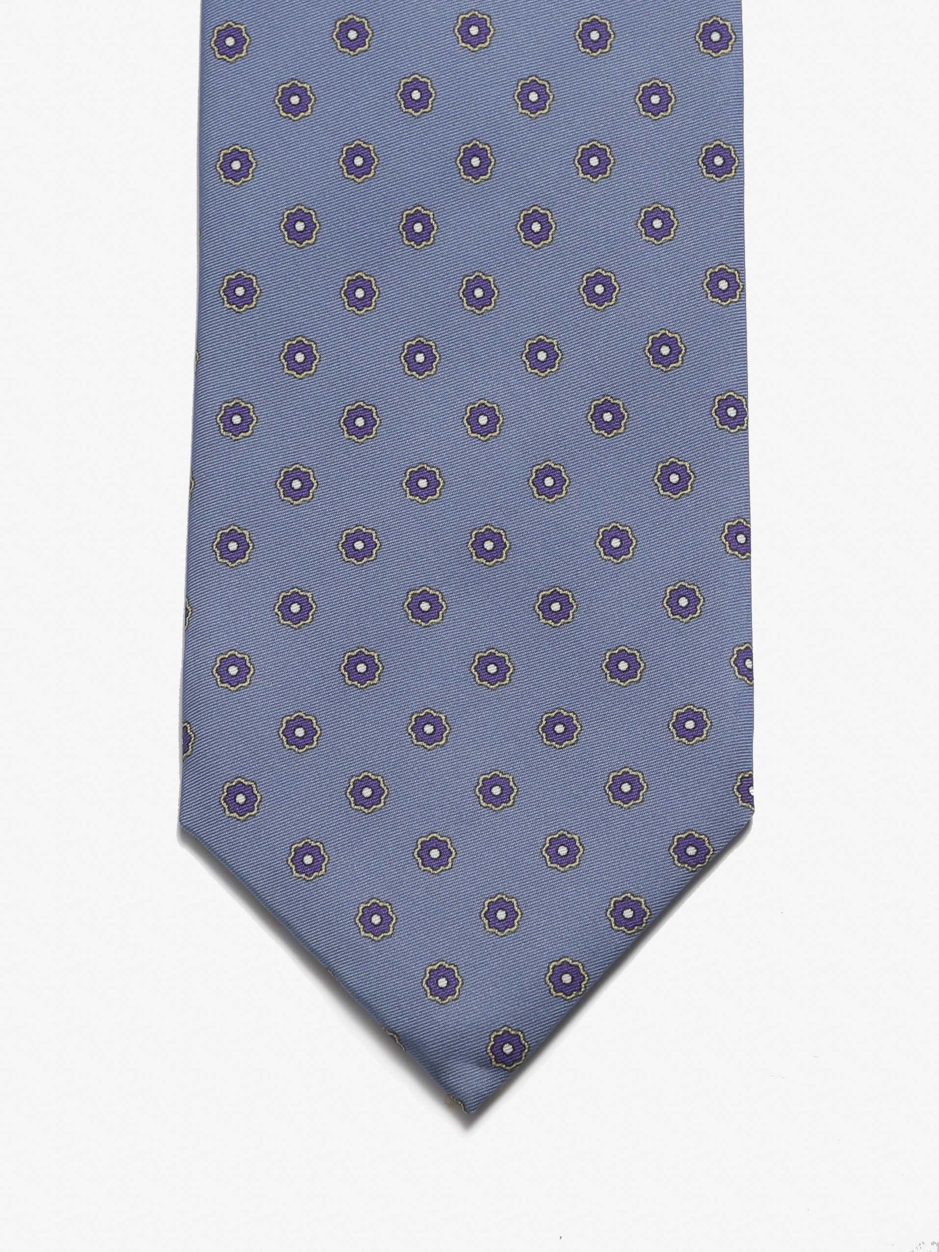 Cravatta sartoriale 5 pieghe - Azzurro