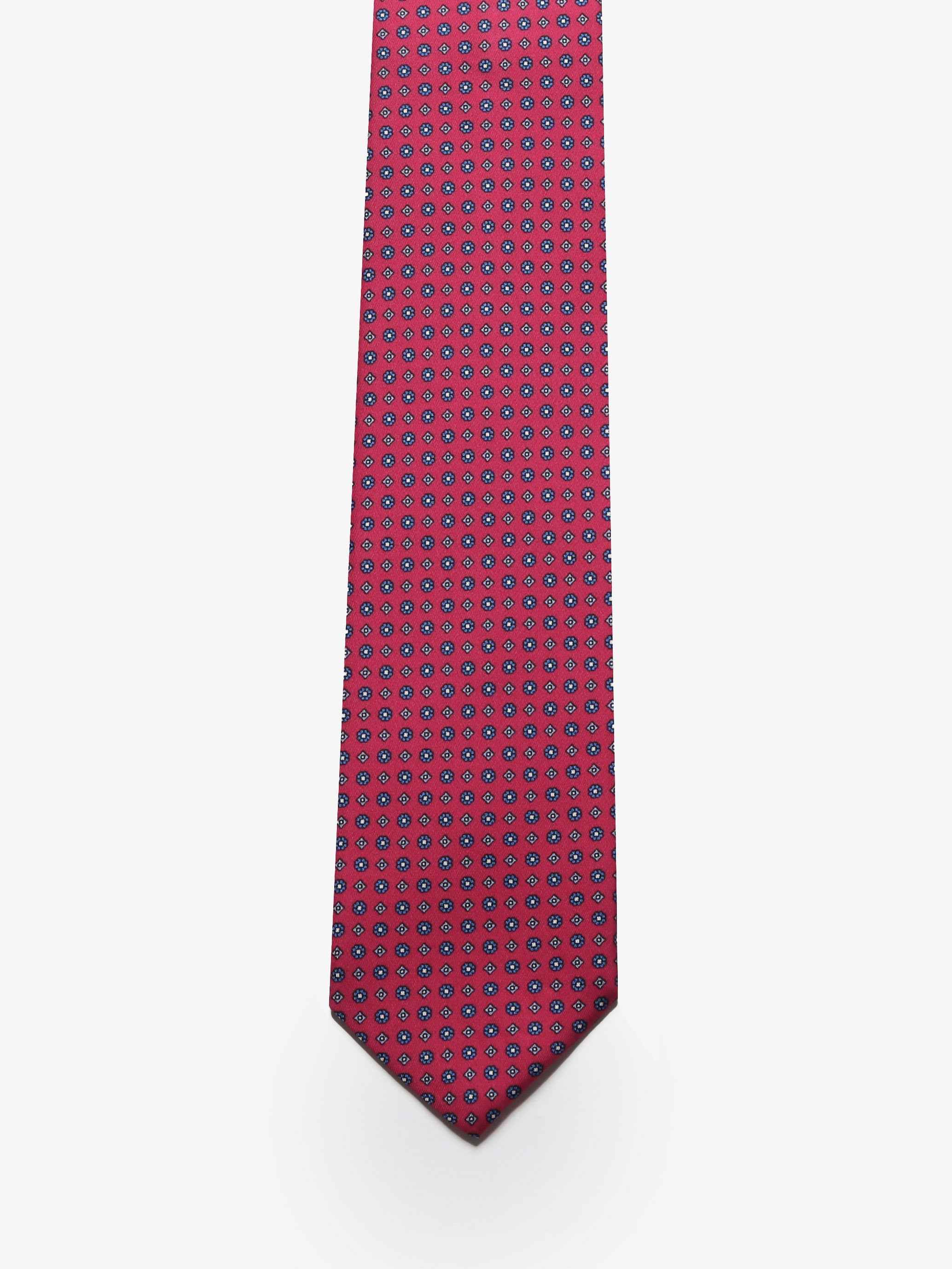 Cravatta sartoriale 7 pieghe - Rosso - Comella Sartoria