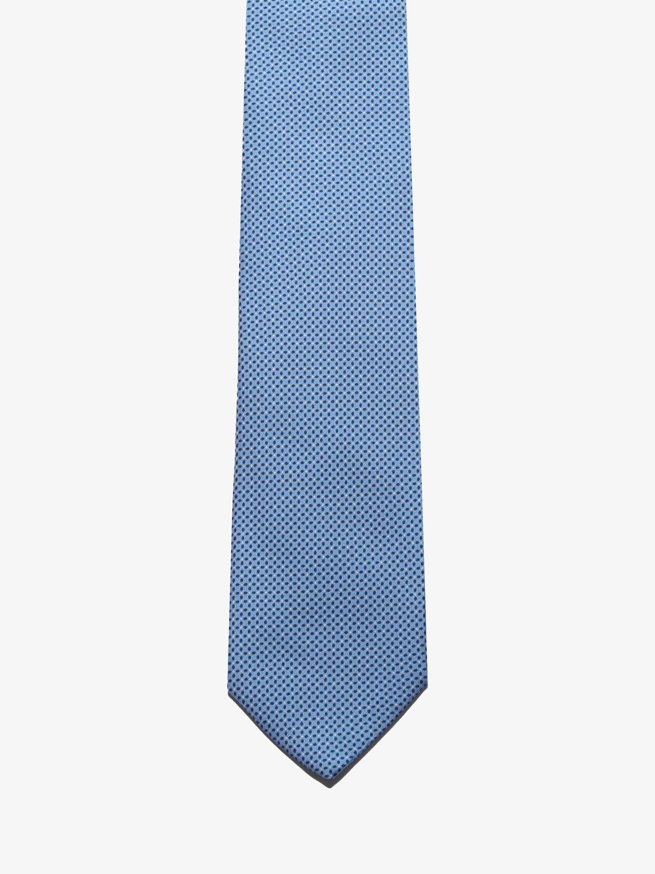 Cravatta sartoriale 7 pieghe - Azzurro - Comella Sartoria