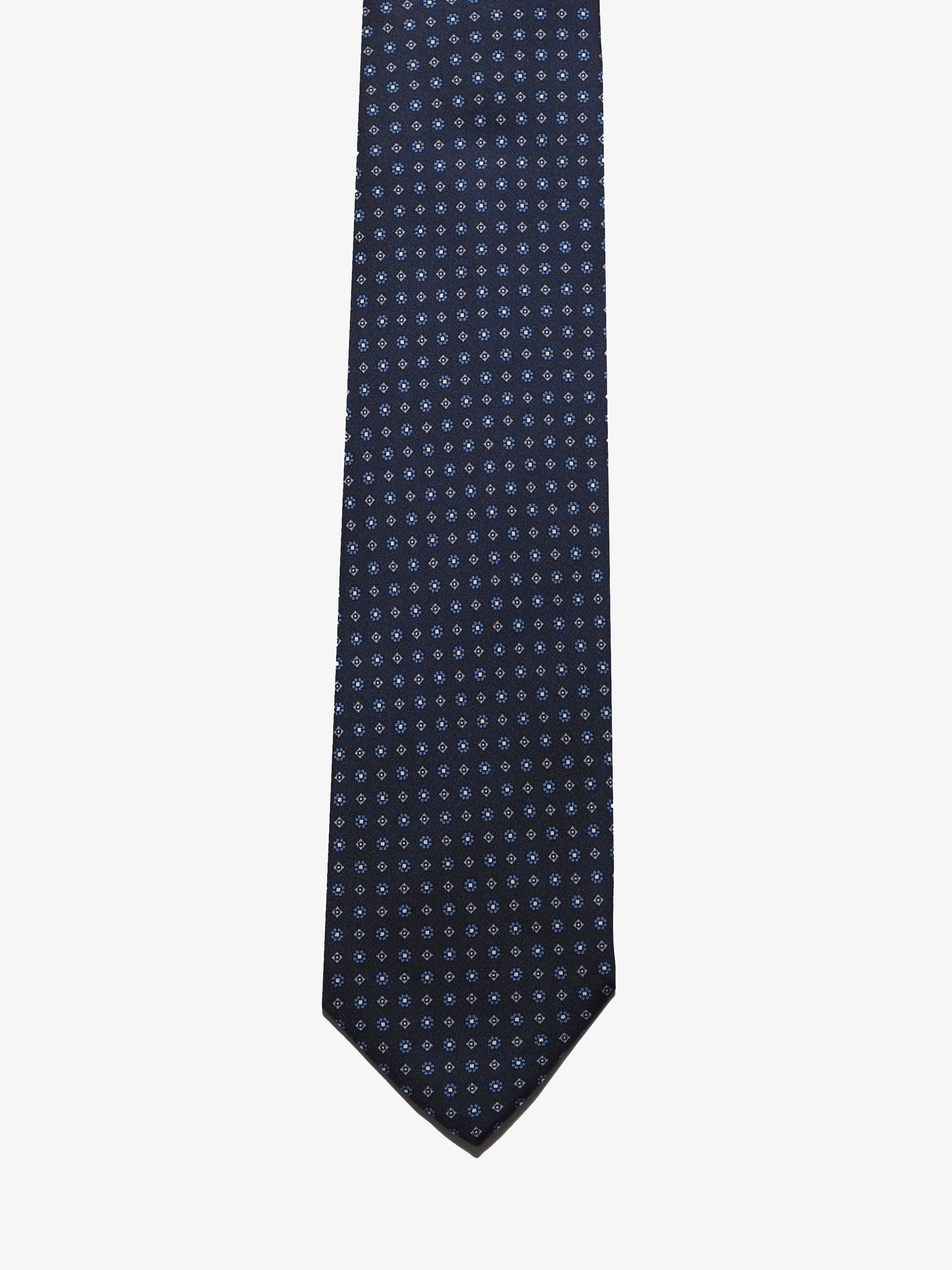 Cravatta sartoriale 7 pieghe - Blu