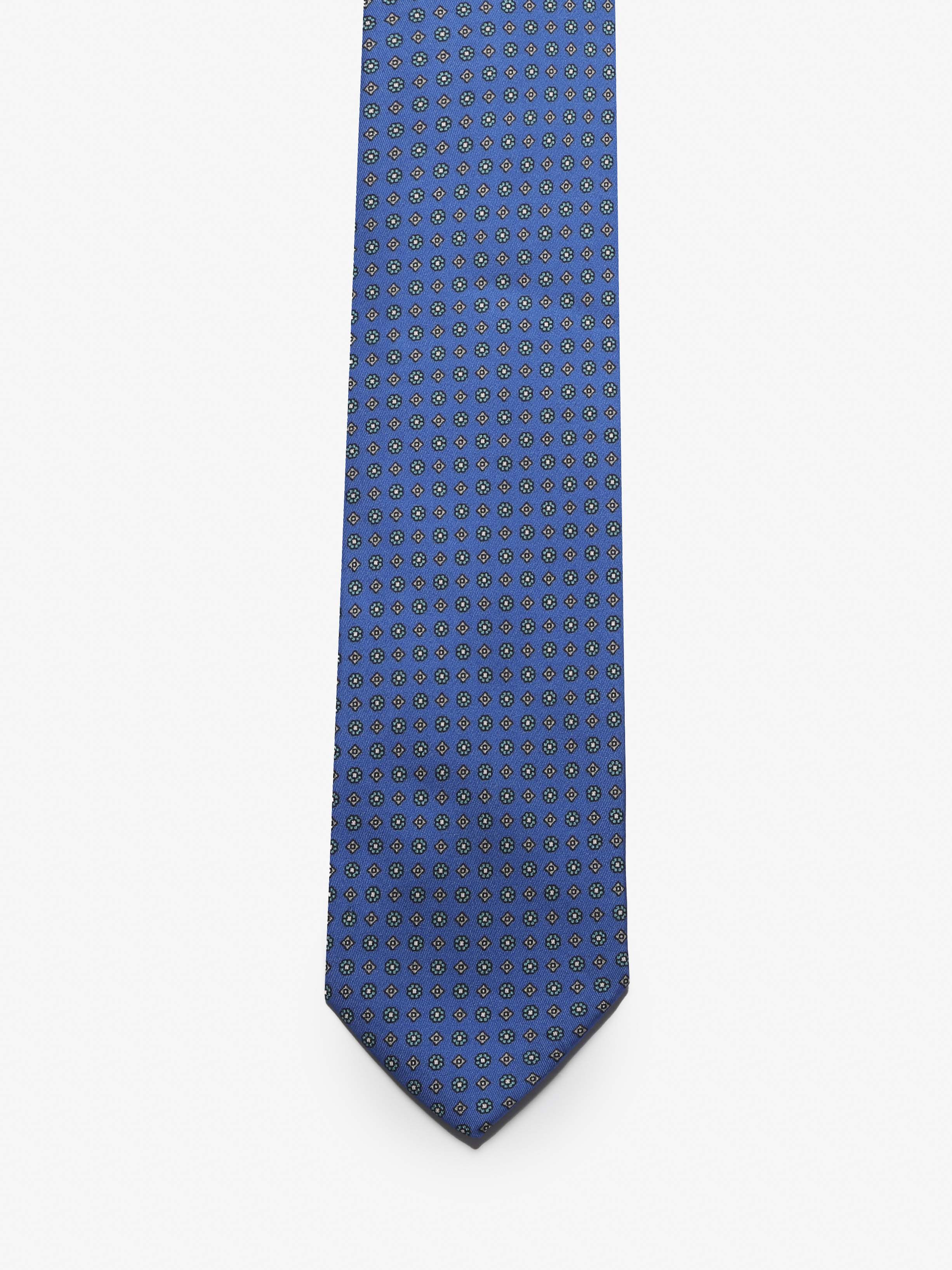 Cravatta sartoriale 7 pieghe - Blu