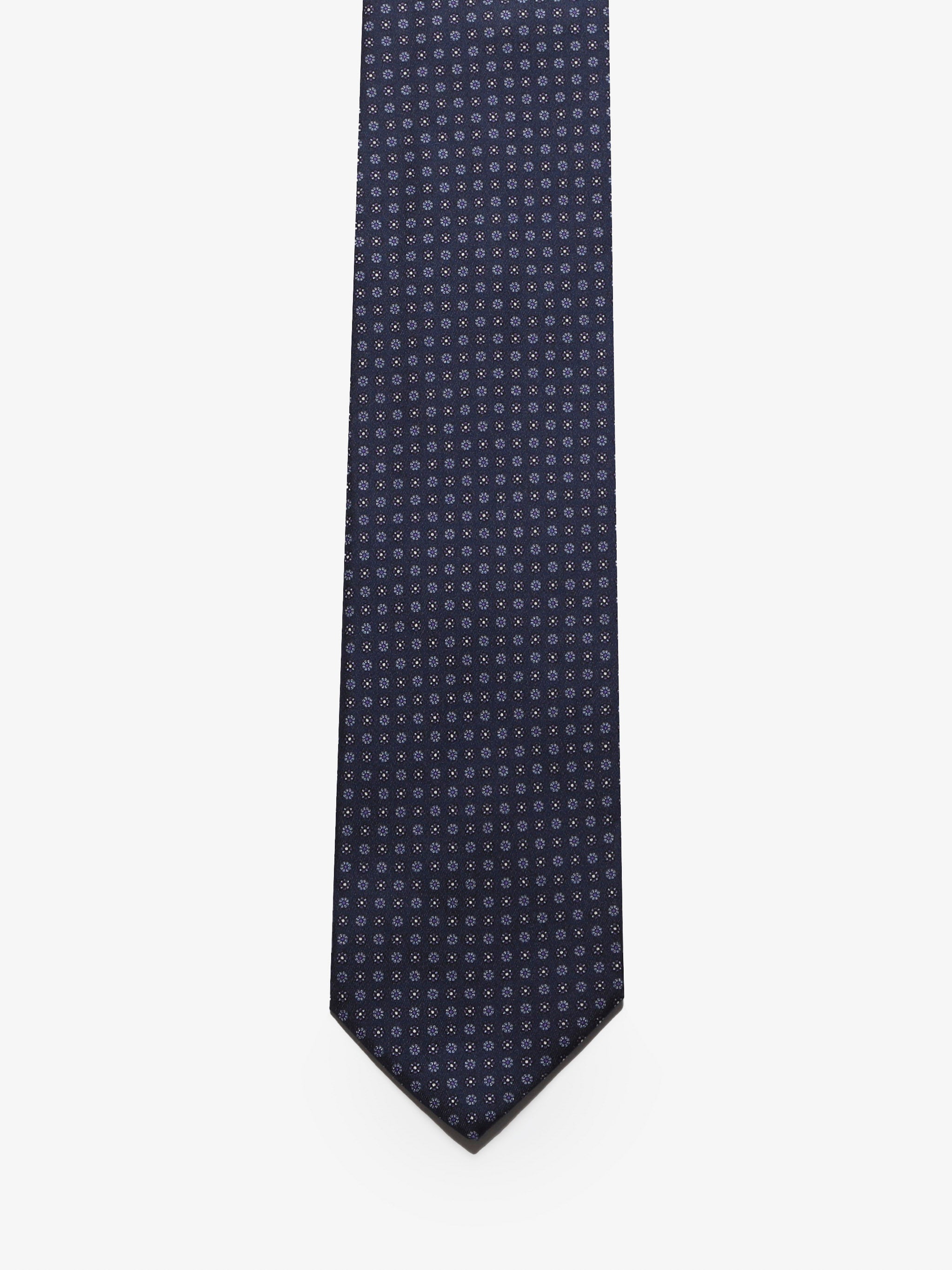 Cravatta sartoriale 7 pieghe - Blu