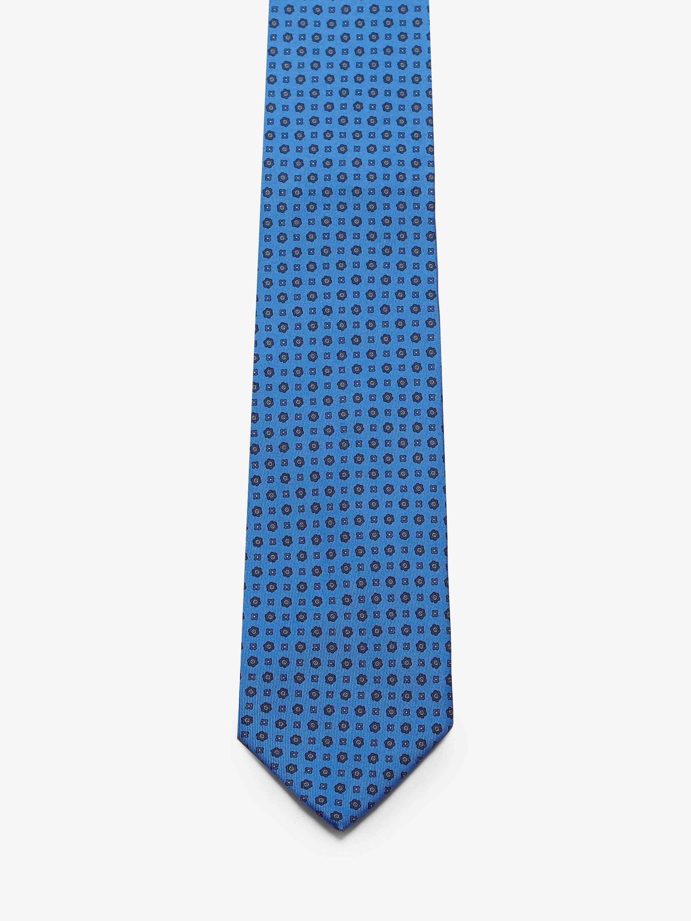 Cravatta con fantasia - Azzurra - Comella Sartoria