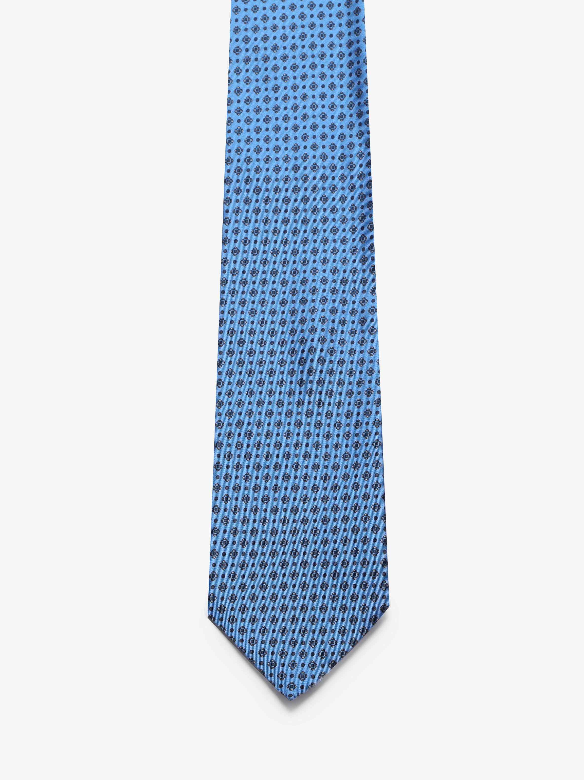 Cravatta con fantasia - Azzurra - Comella Sartoria