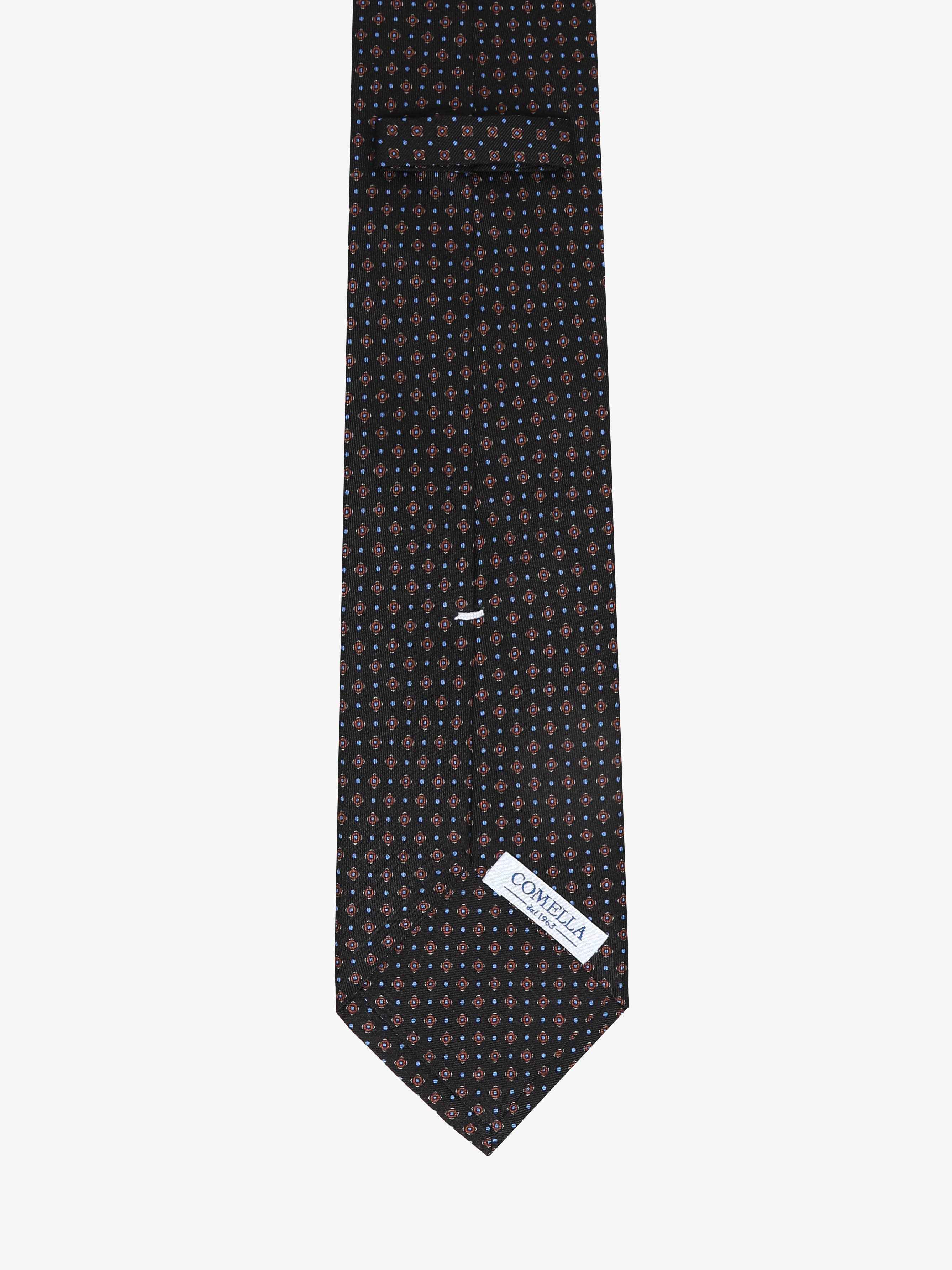 Cravatta con fantasia - Blu Scuro - Comella Sartoria