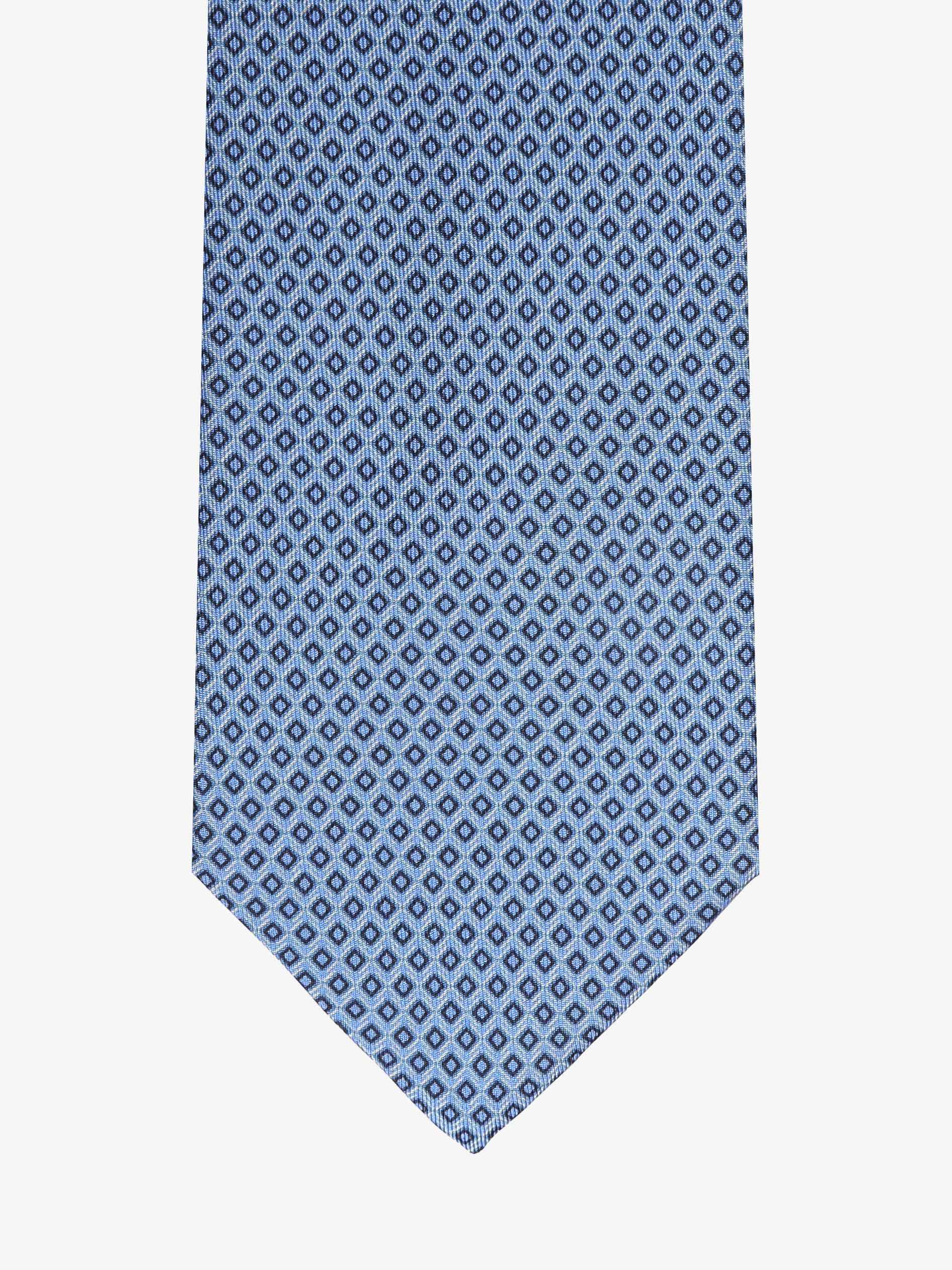 Cravatta con fantasia - Azzurra - Comella Sartoria