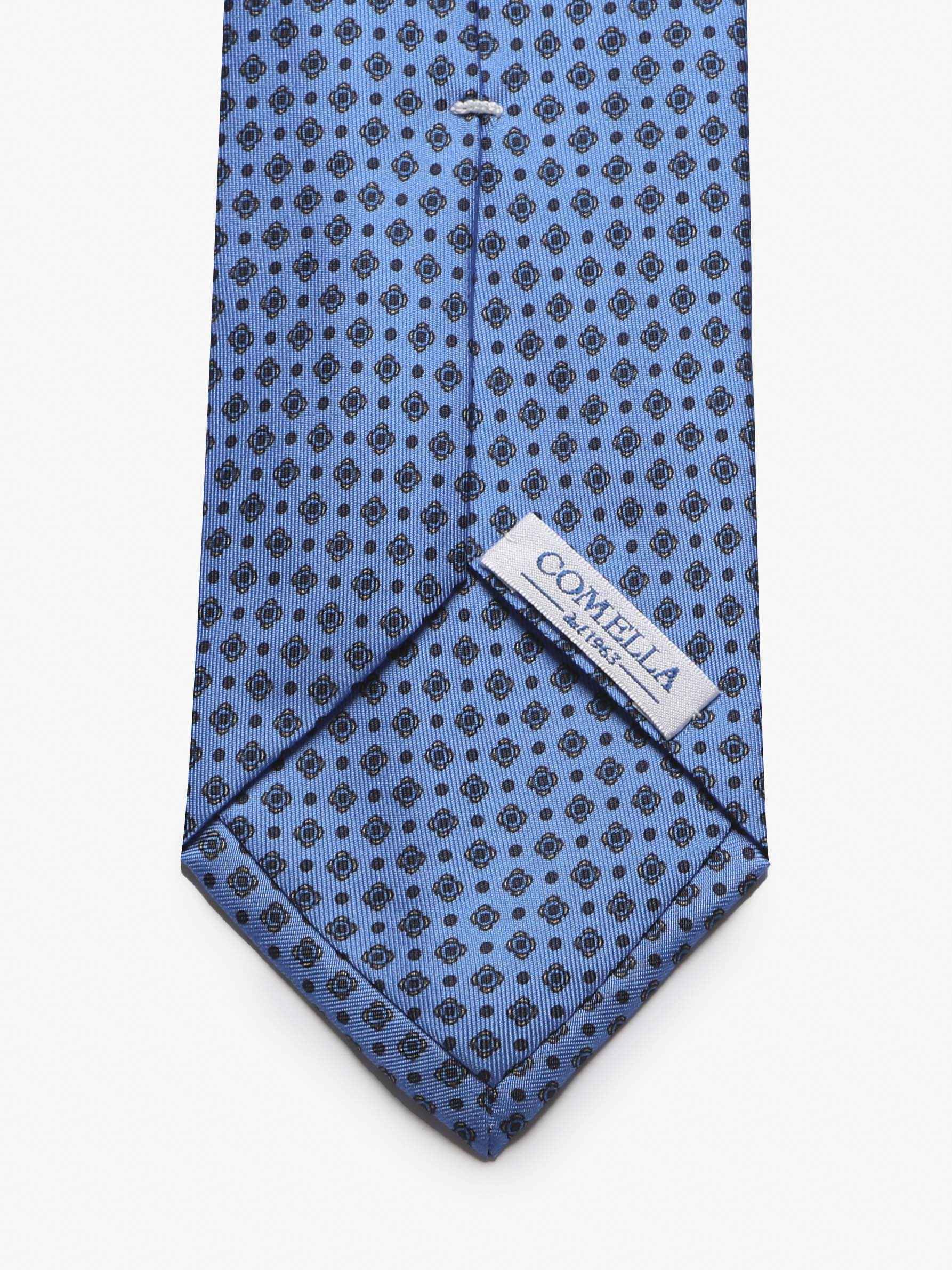 Cravatta con fantasia - Azzurra - Comella Sartoria