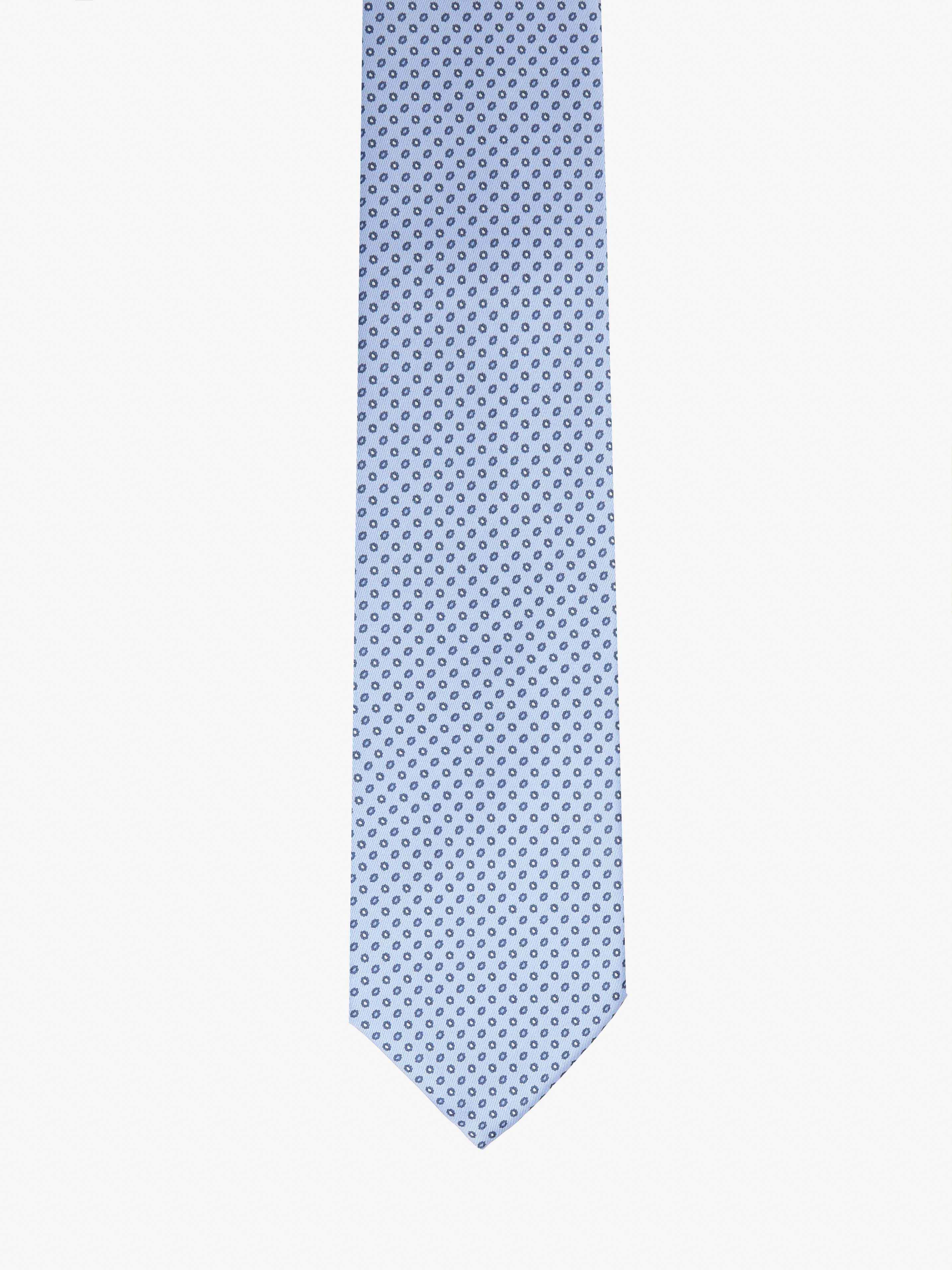 Cravatta con fantasia - Azzurra - Comella Sartoria