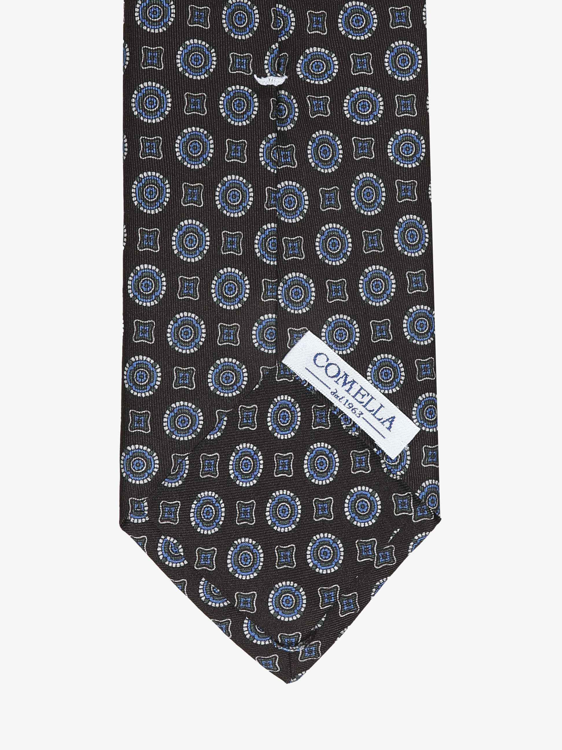 Cravatta con fantasia - Blu Scuro - Comella Sartoria