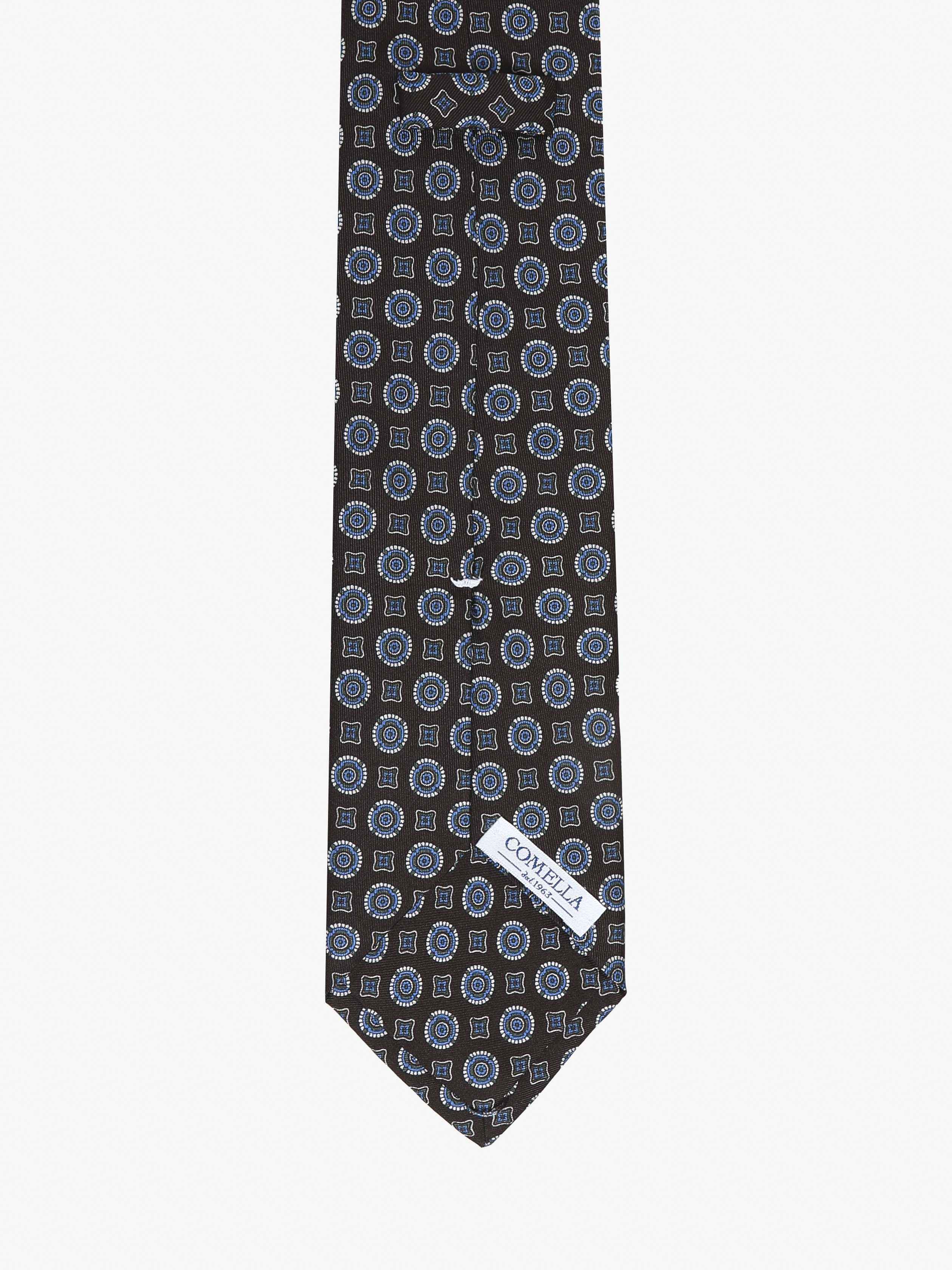 Cravatta con fantasia - Blu Scuro - Comella Sartoria