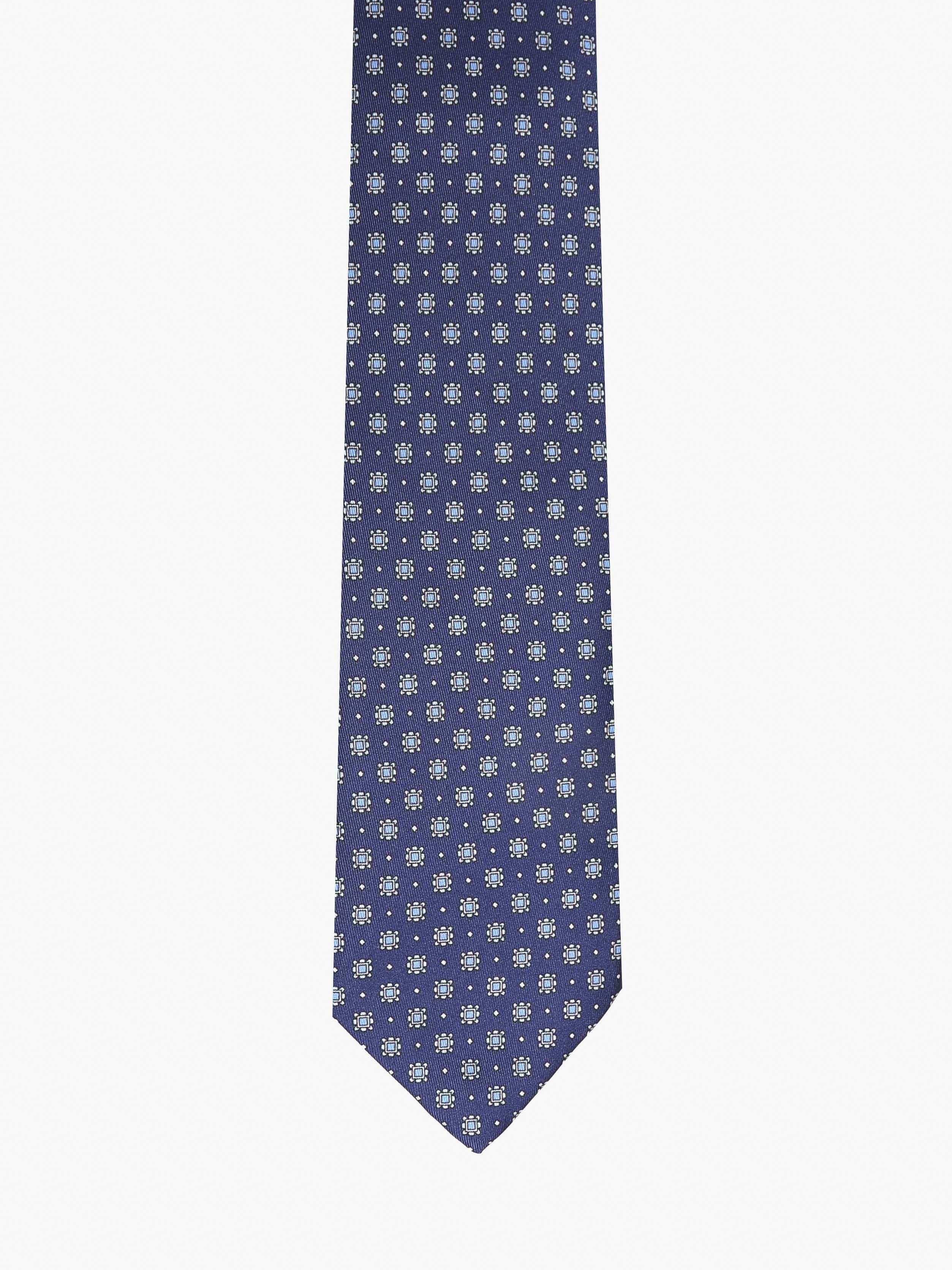 Cravatta con fantasia - Blu - Comella Sartoria