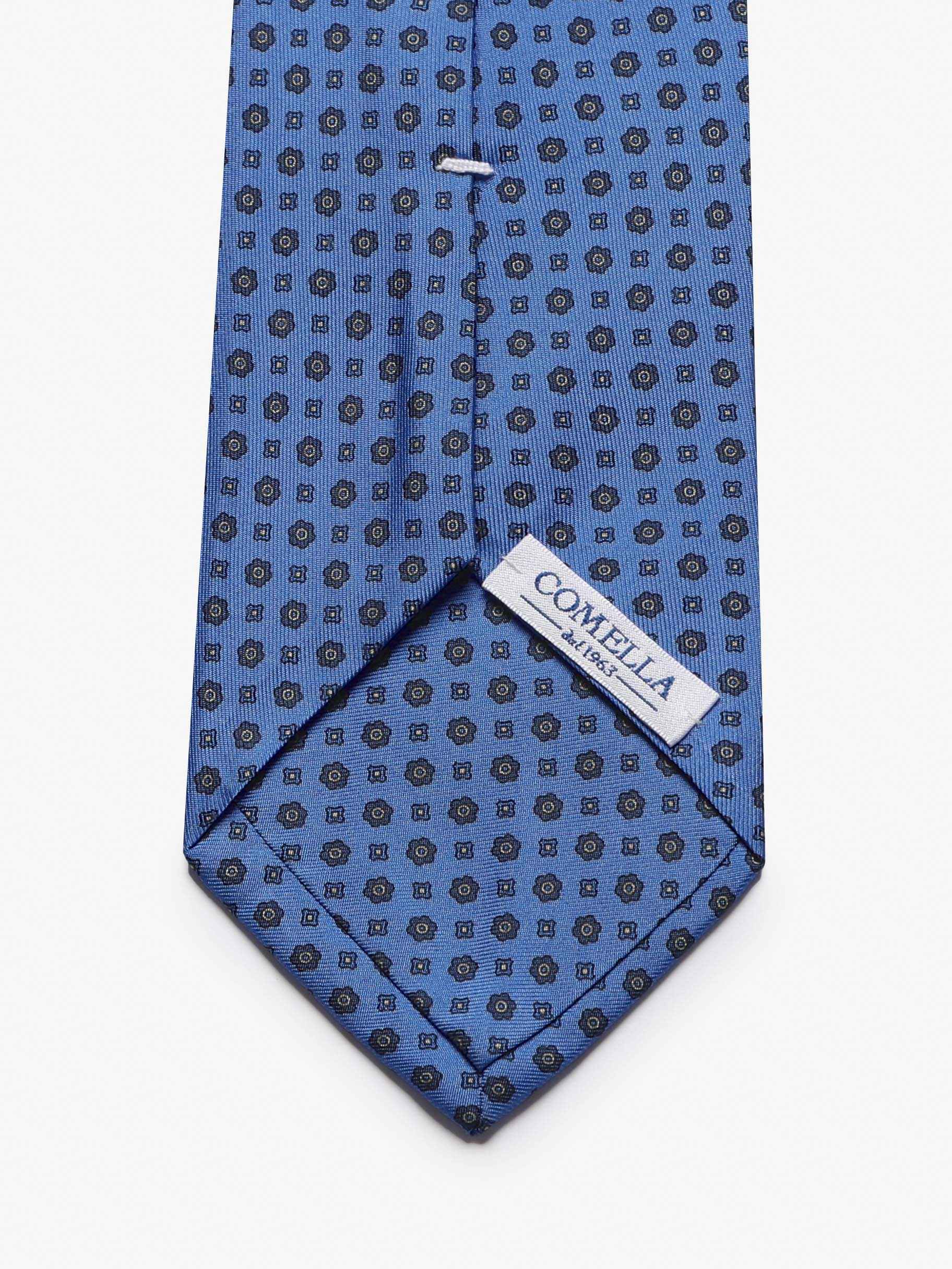 Cravatta con fantasia - Azzurra - Comella Sartoria