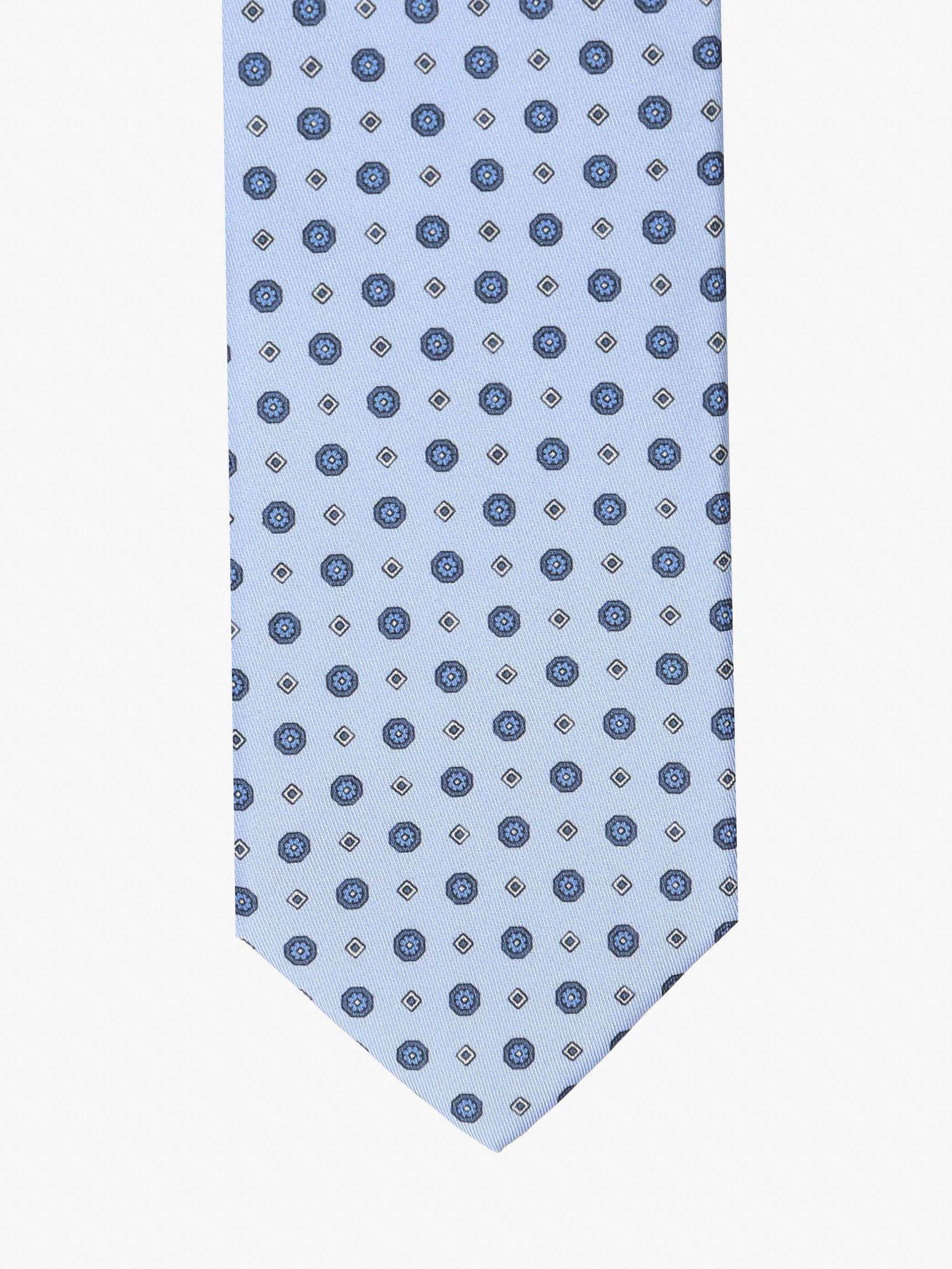 Cravatta con fantasia - Azzurra - Comella Sartoria